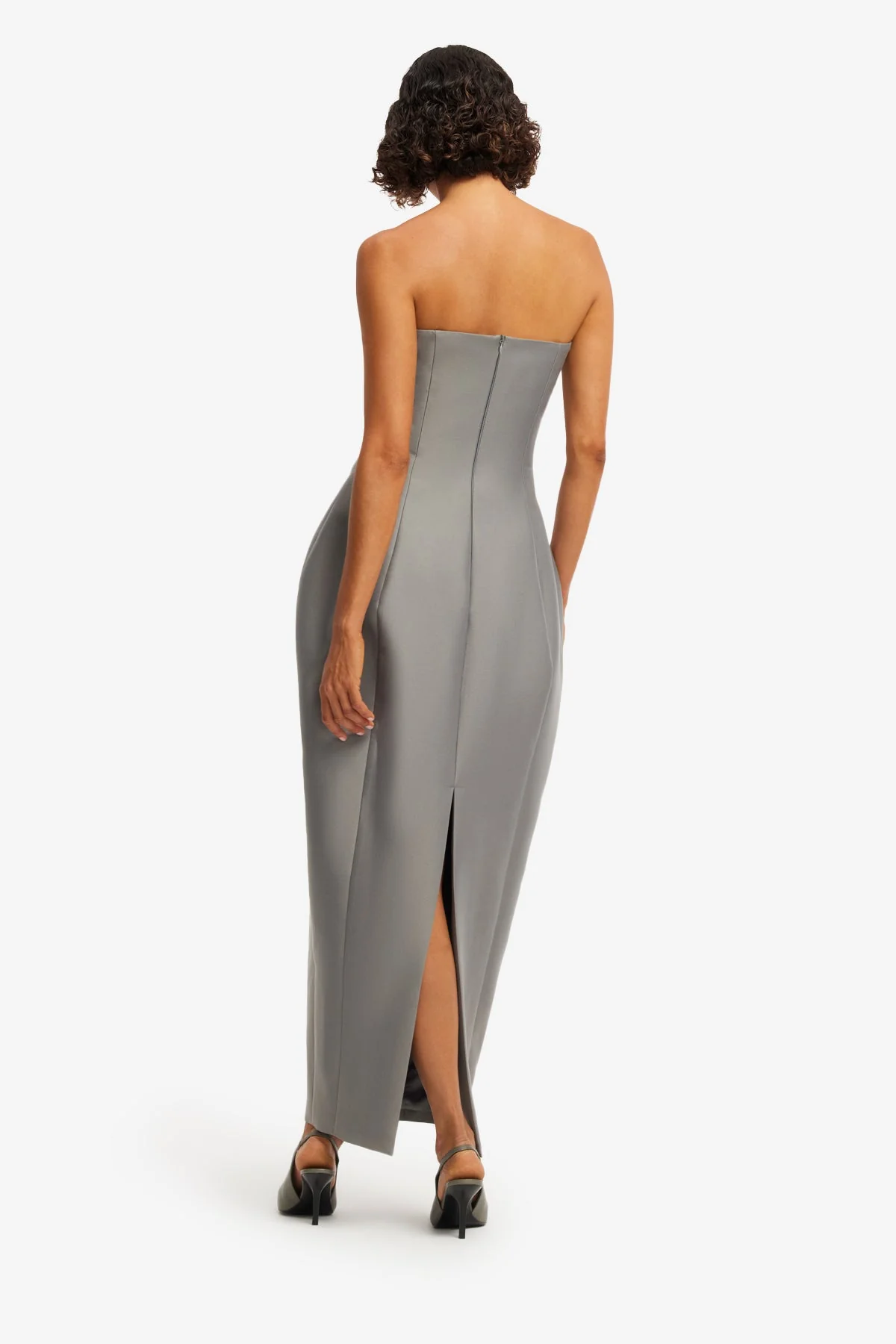 Jessica Cocoon Bustier Maxi Dress - Steel