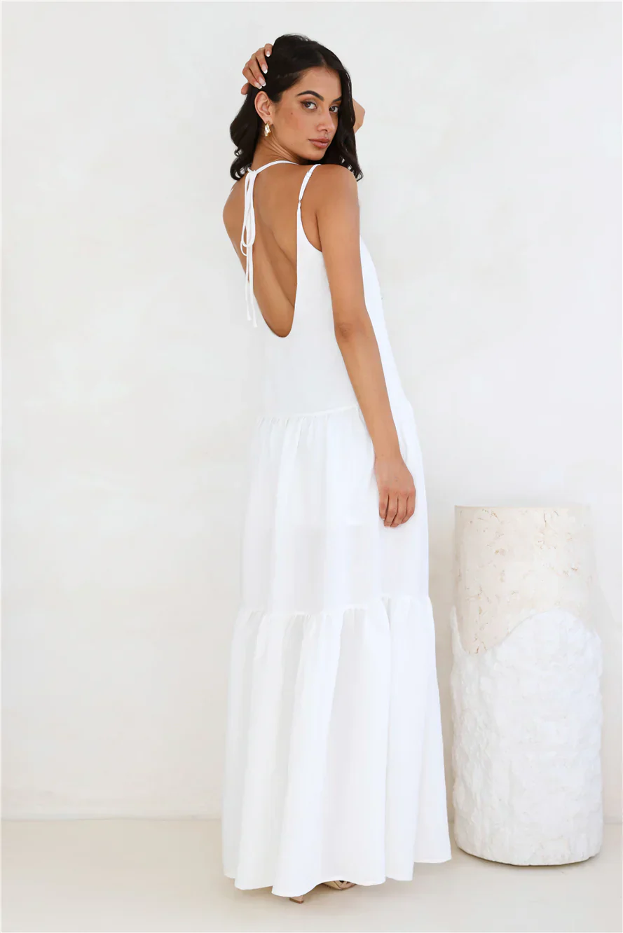 Diamond Affair Maxi Dress White