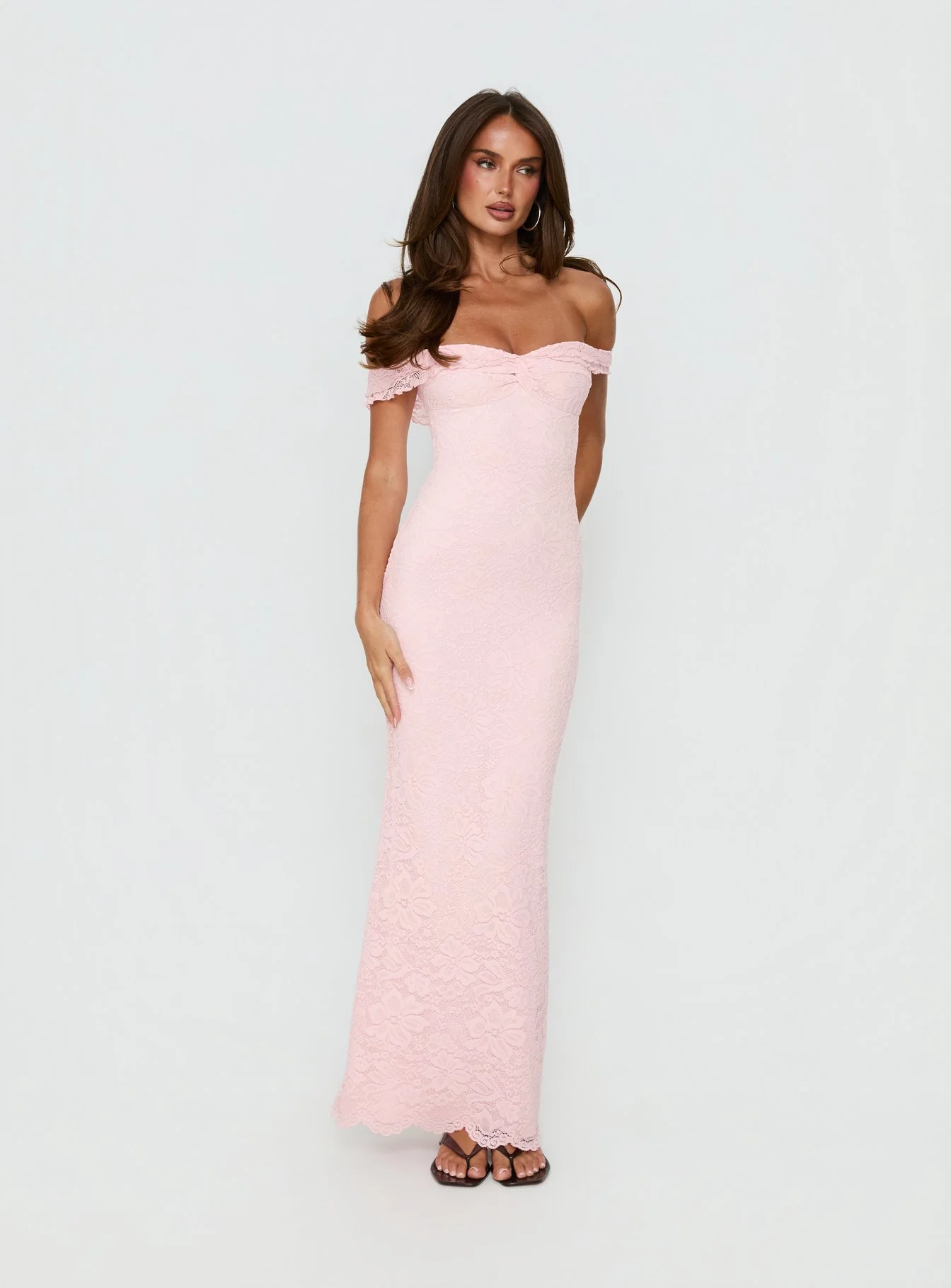 Anabeila Strapless Maxi Dress Pink
