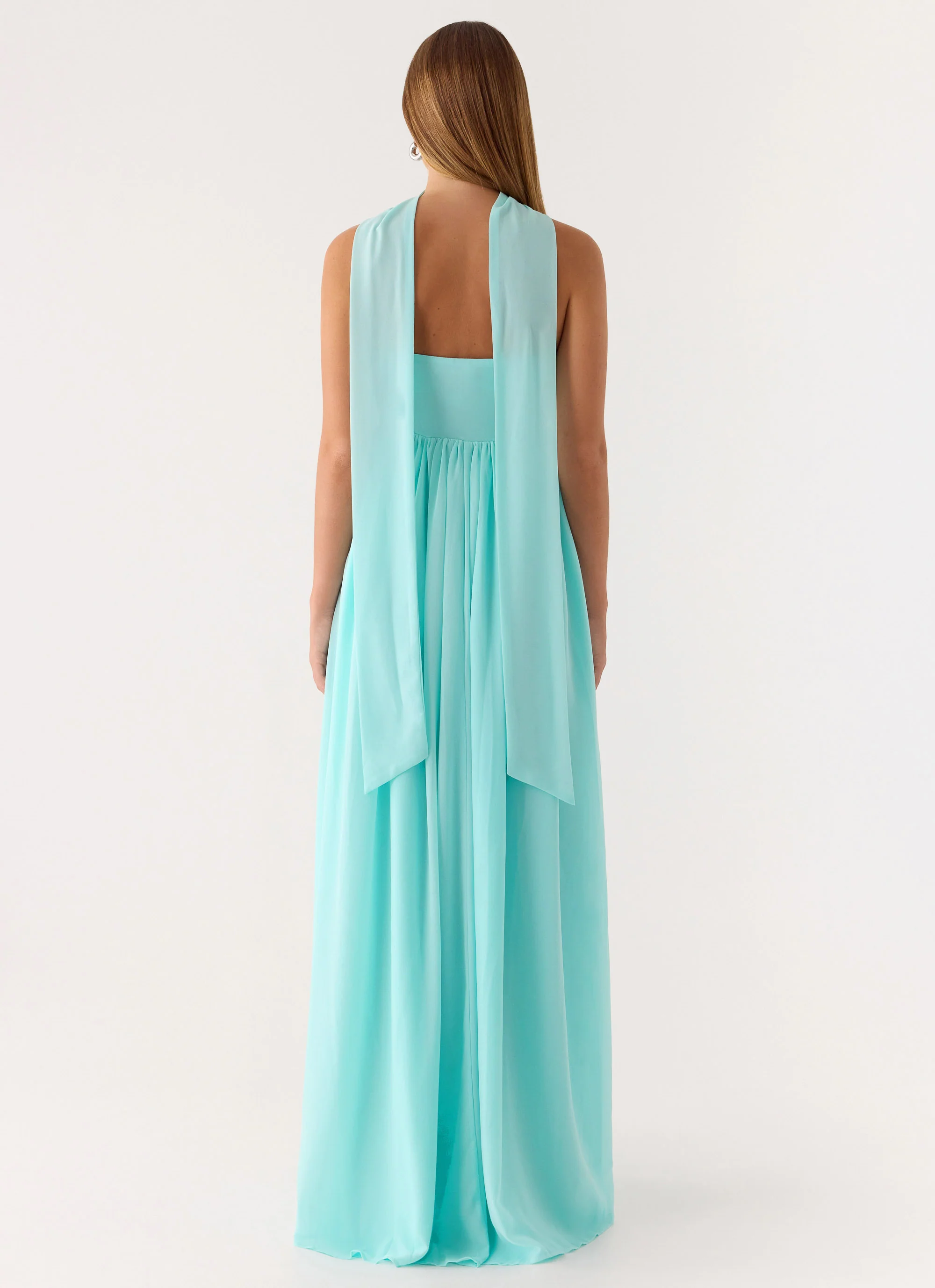Celestino Scarf Maxi Dress - Aqua