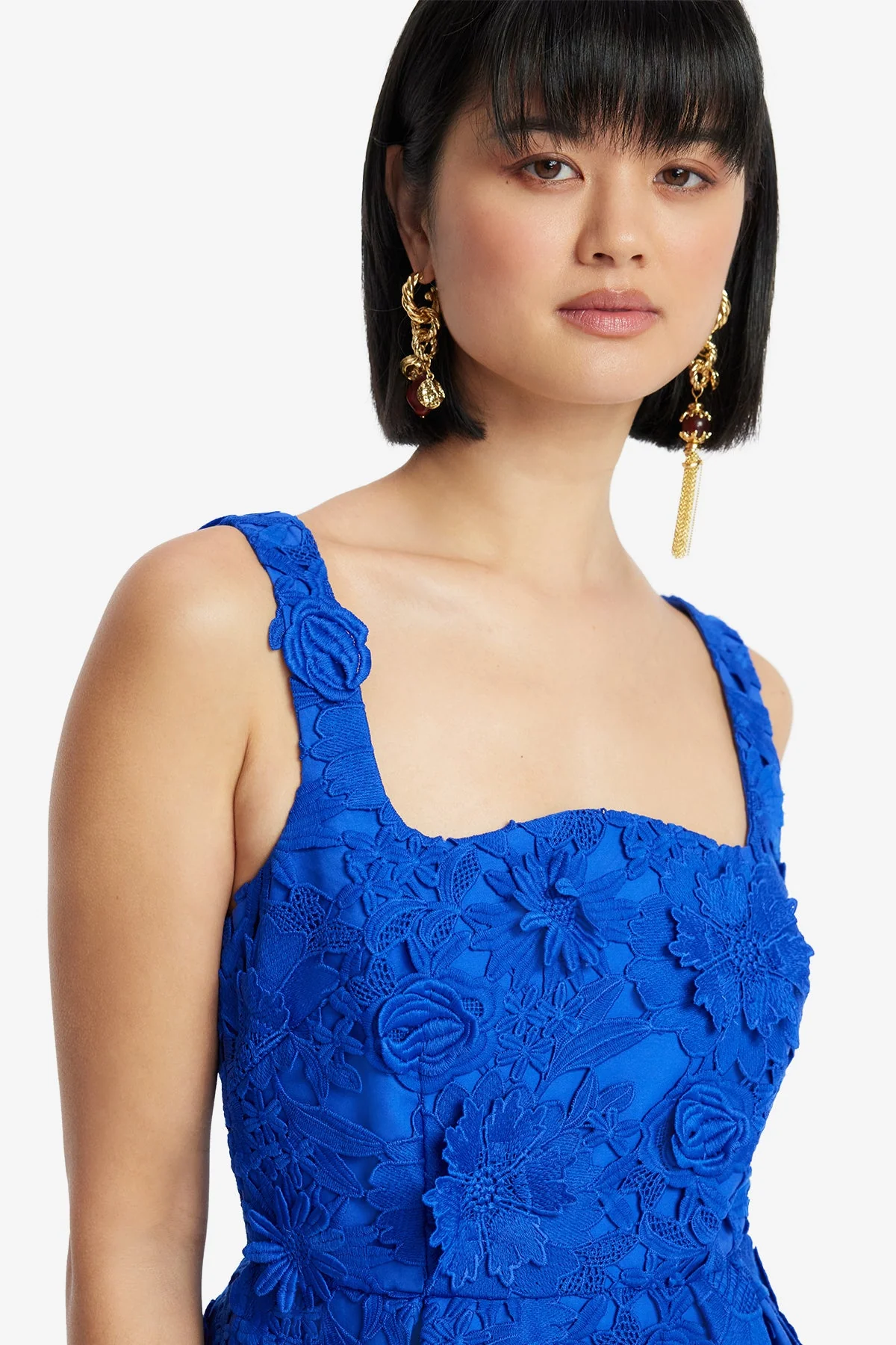 Piper Lace Mini Dress - Lapis