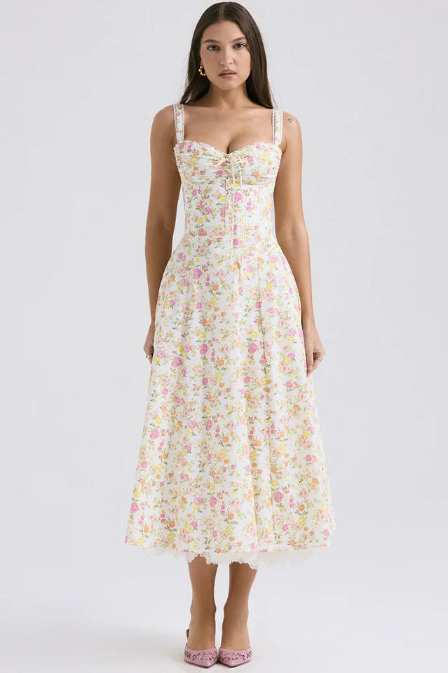 Rosalee Print Cotton Sundress