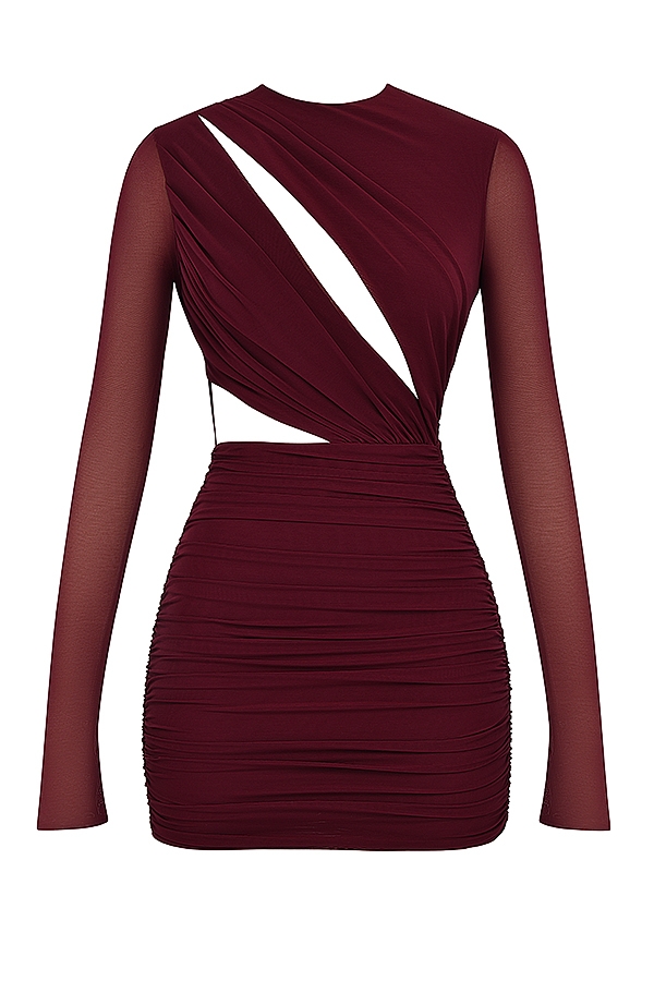 Mulberry Cutout Mini Dress