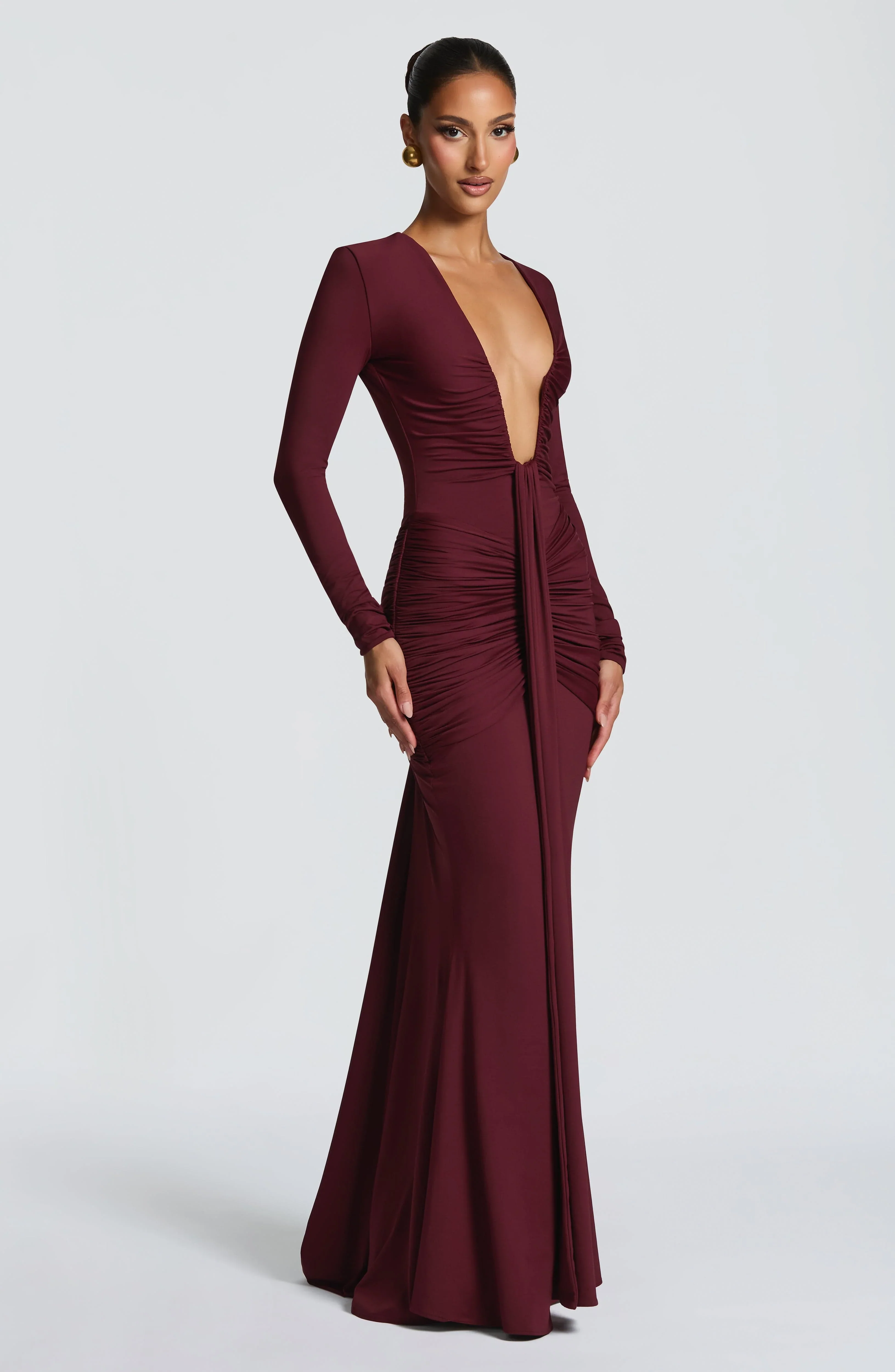 Tara Maxi Dress - Cherry Lacquer