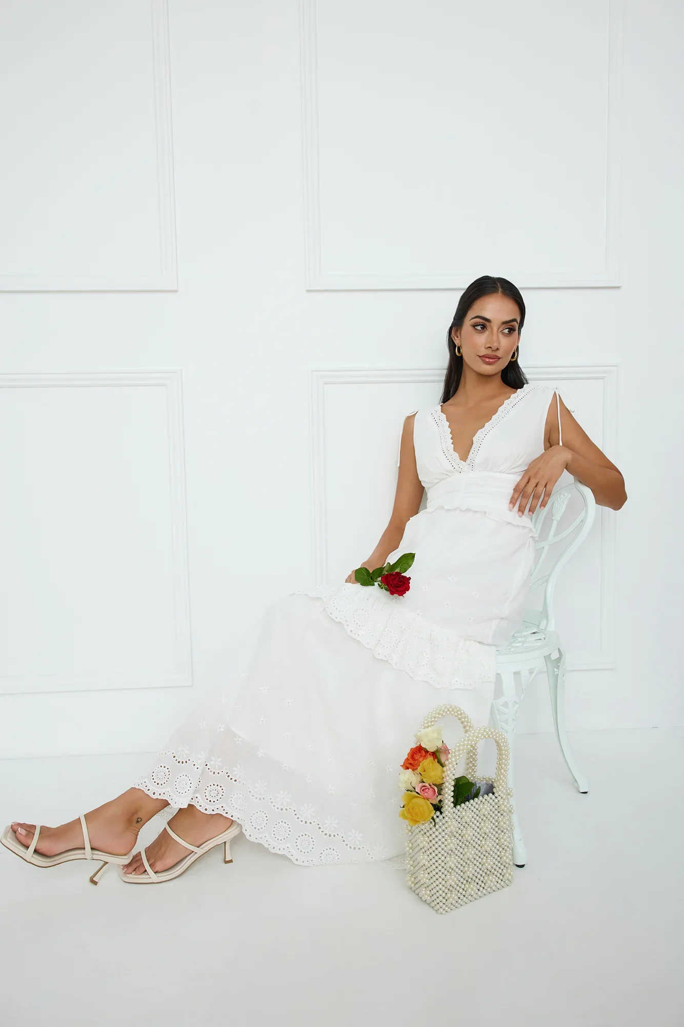 Desert Oasis Maxi Dress White