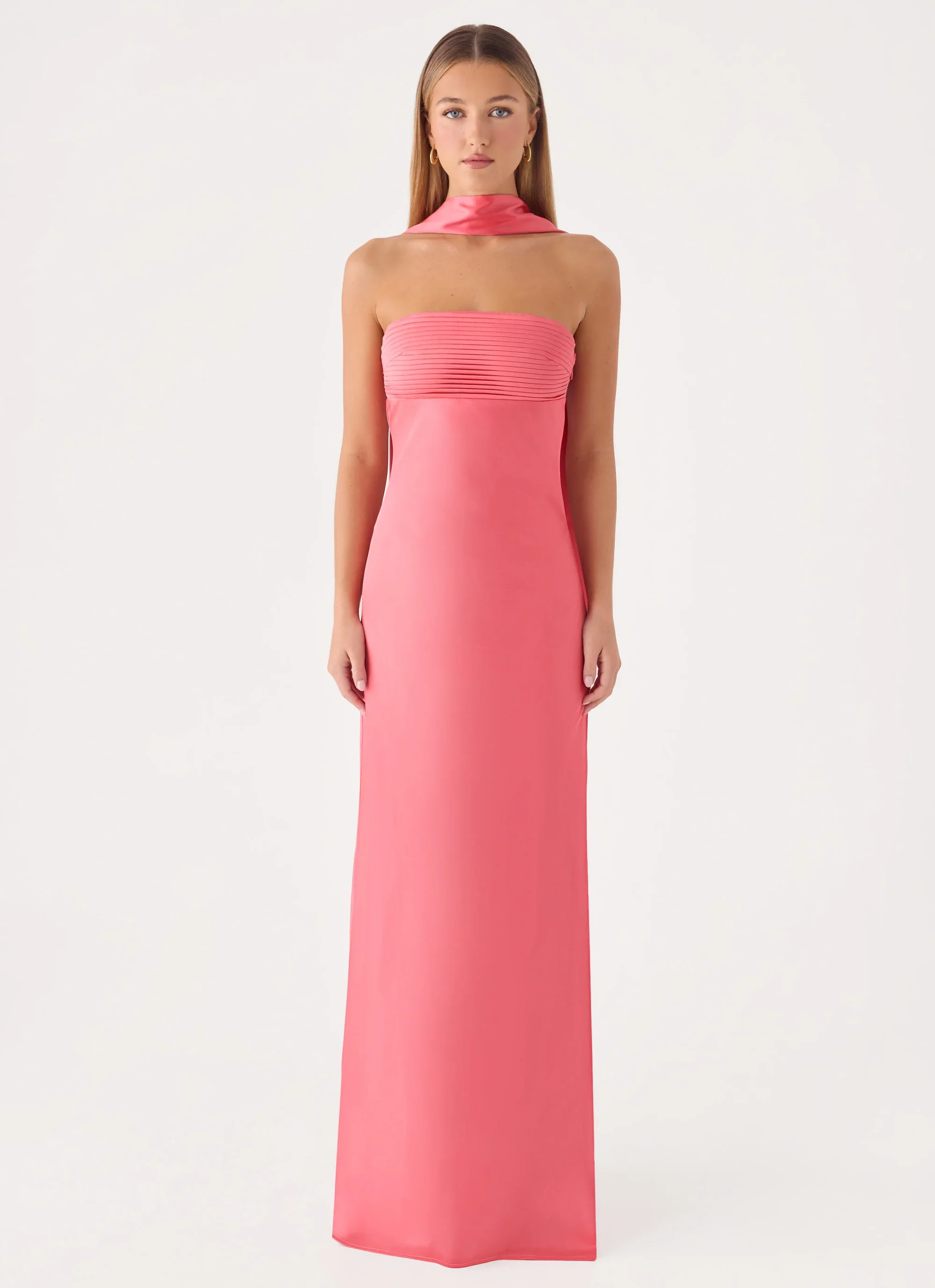 Hush Maxi Dress - Coral Red