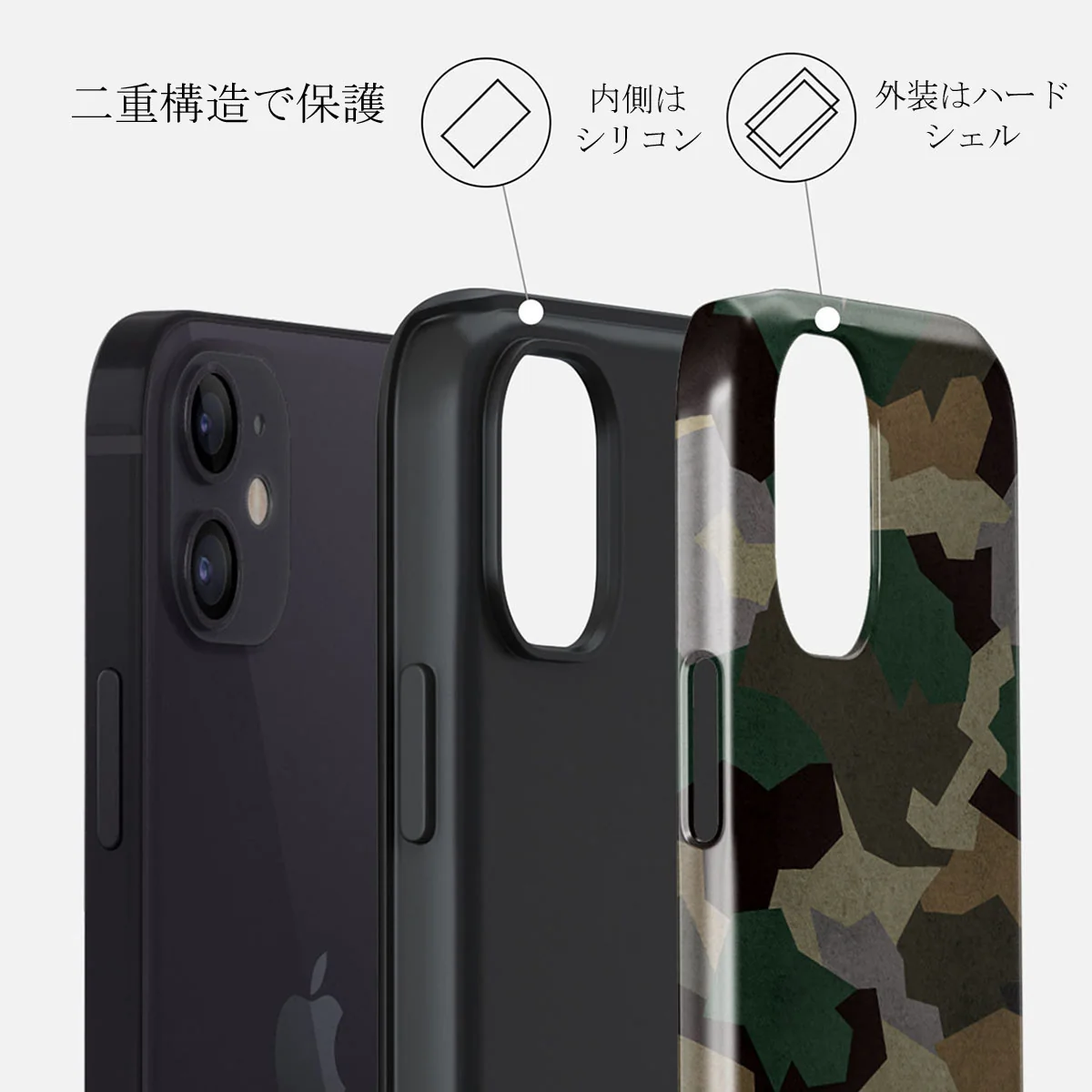 Tropical Green Camo - iPhone 12 Mini ケース