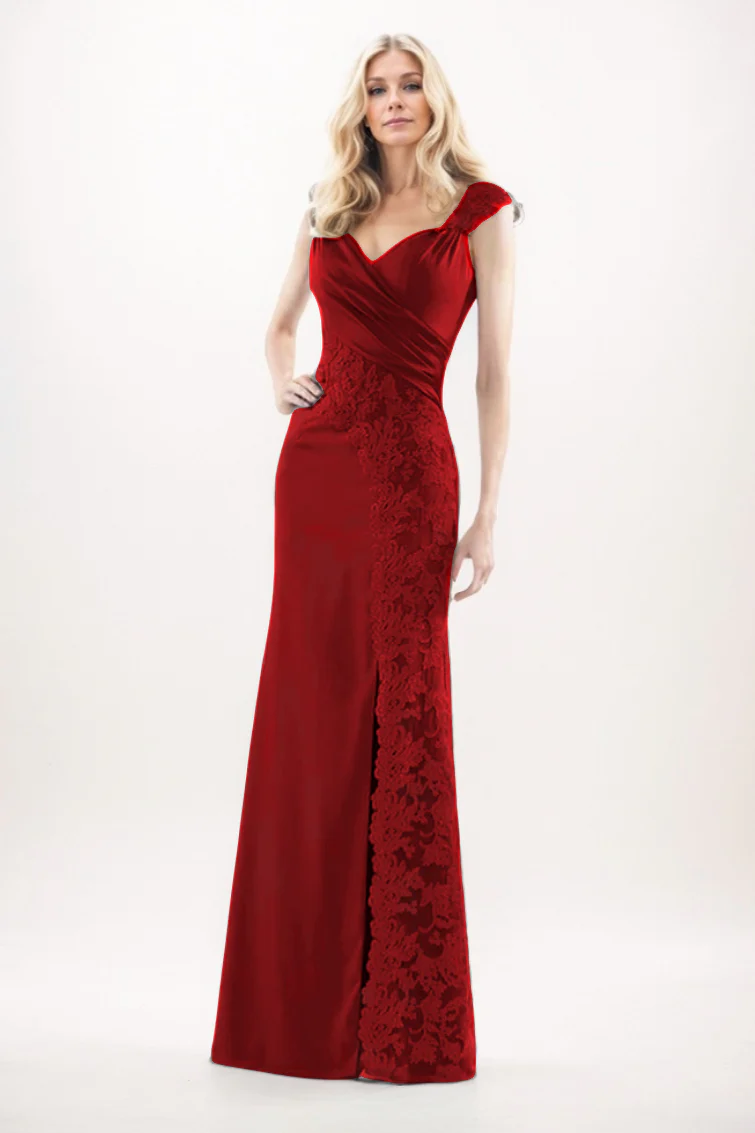 Sheath-Column Maxi Chiffon Mother Of The Bride Dress CM0275