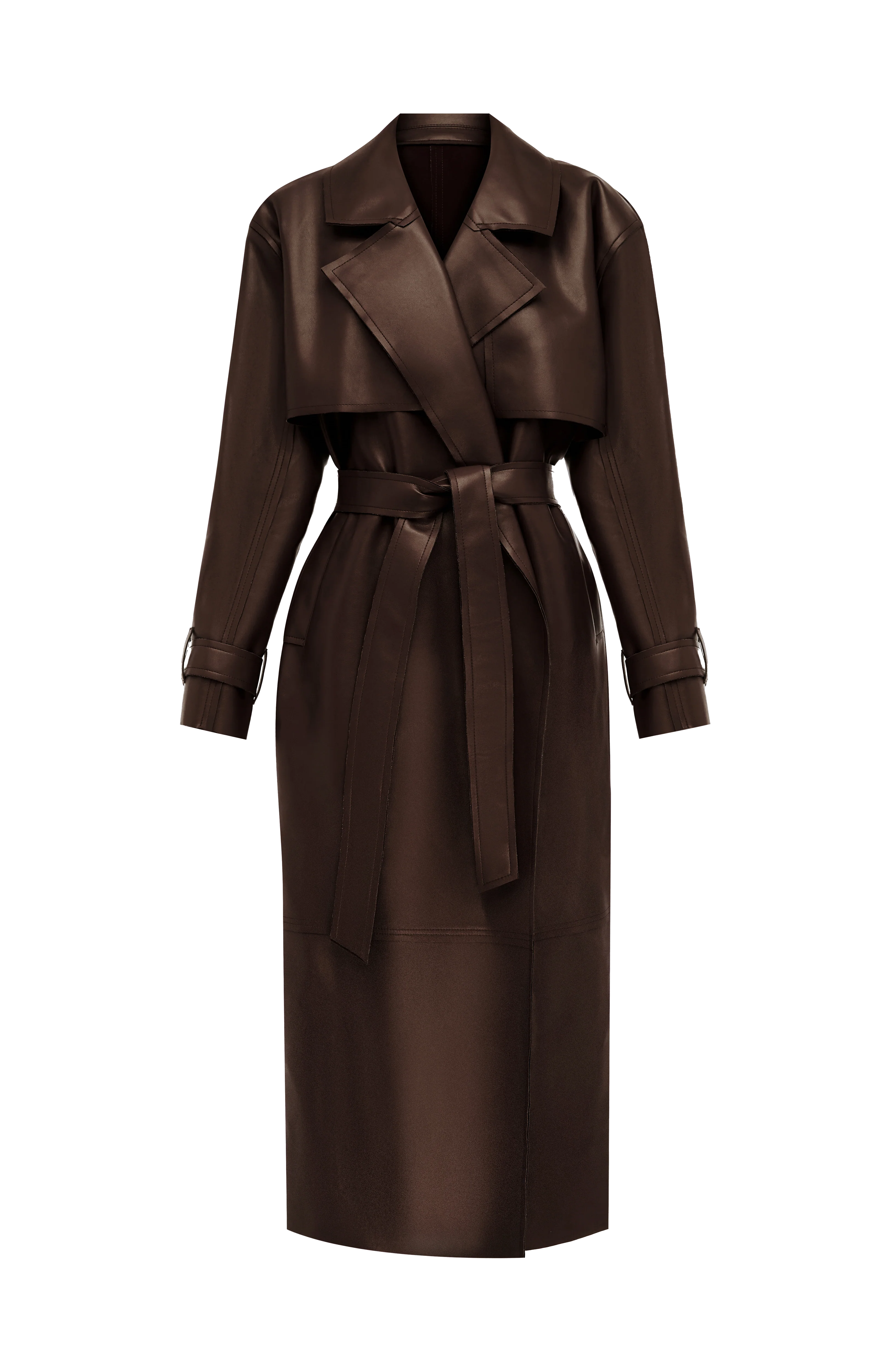 Bridget Trench Coat - Plum Brown