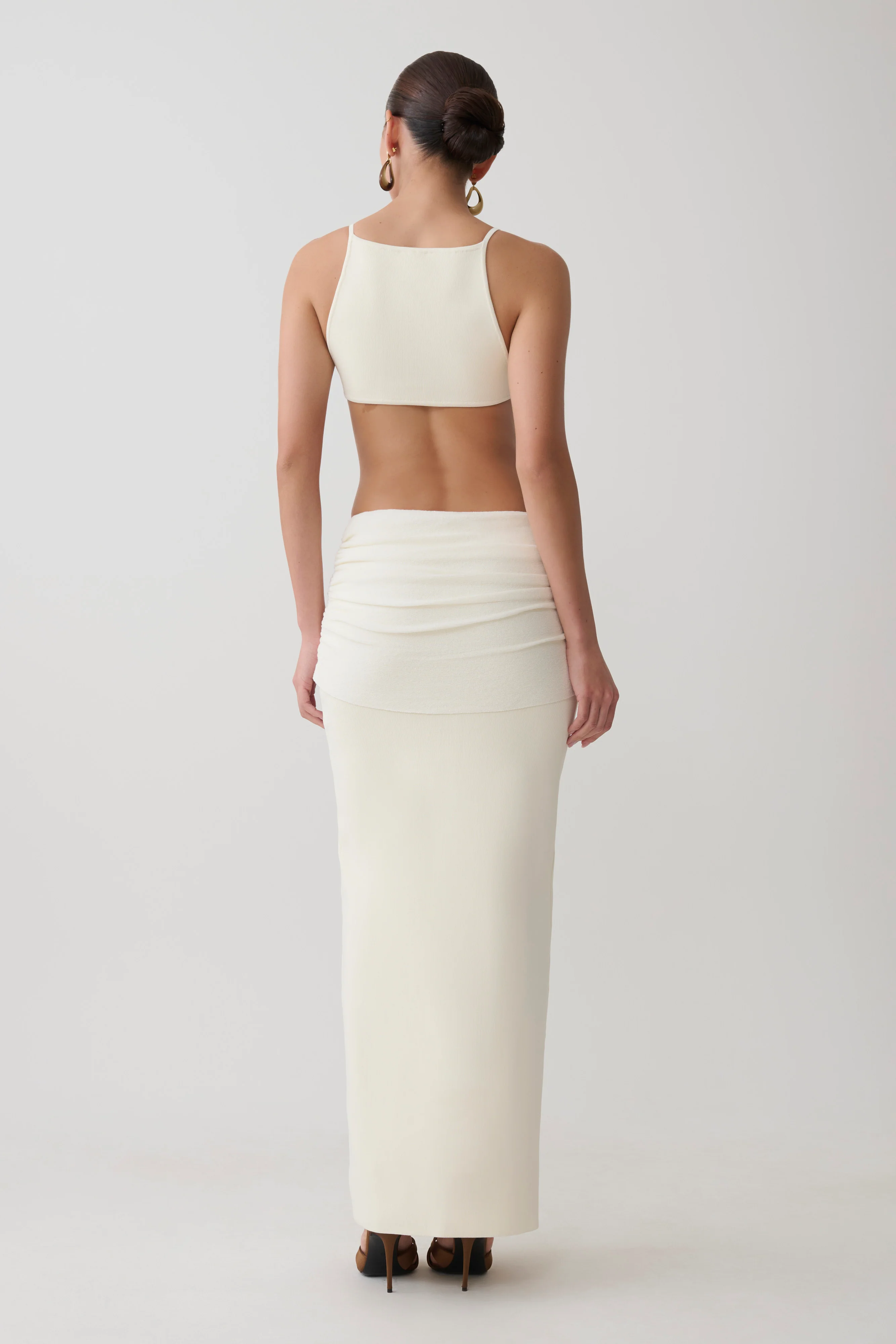 Nathaelie Sleeveless Maxi Dress - White