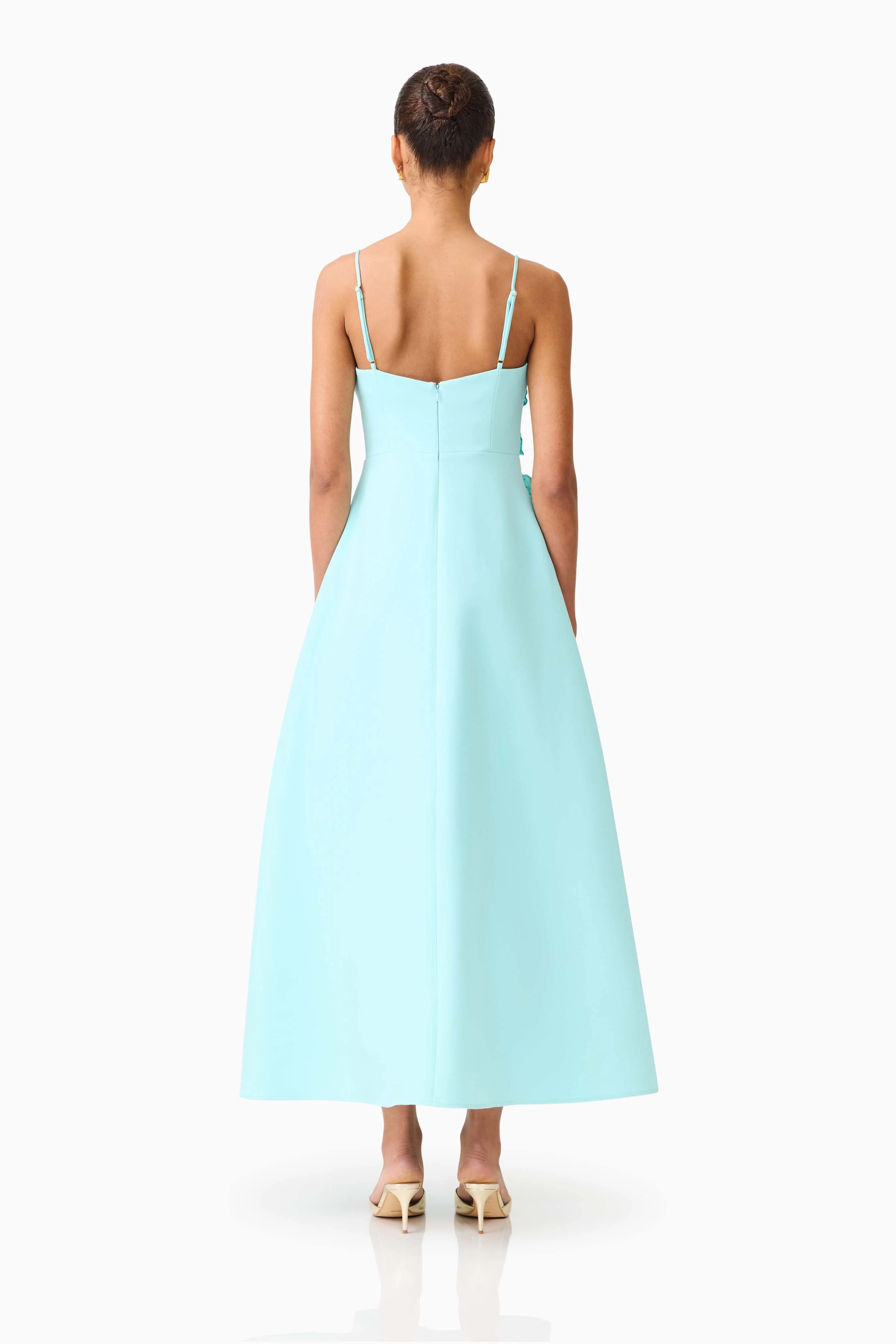 Stella A-Line Gown in Aqua Blue
