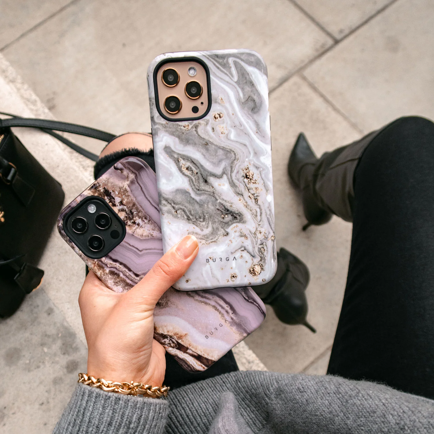 Snowstorm - Grey Marble iPhone 12 Mini ケース