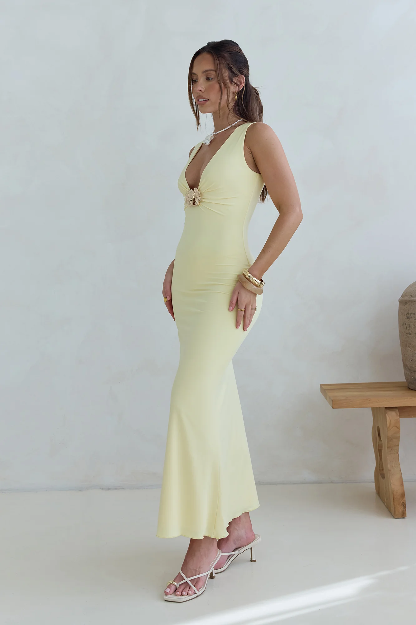 Coastal Caprice Maxi Dress Yellow - luluinthesky