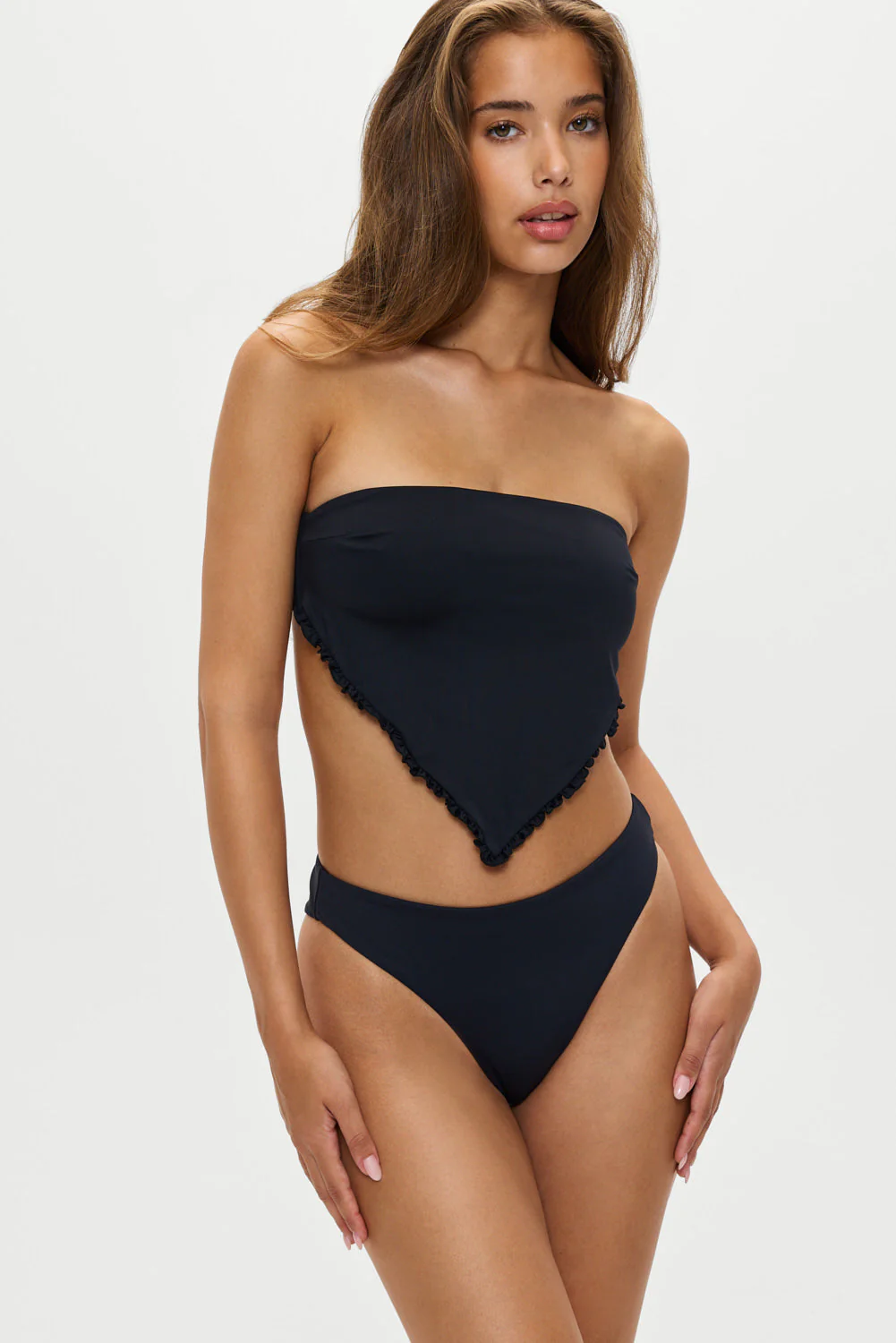 Harley Bandeau Bikini Top - Black