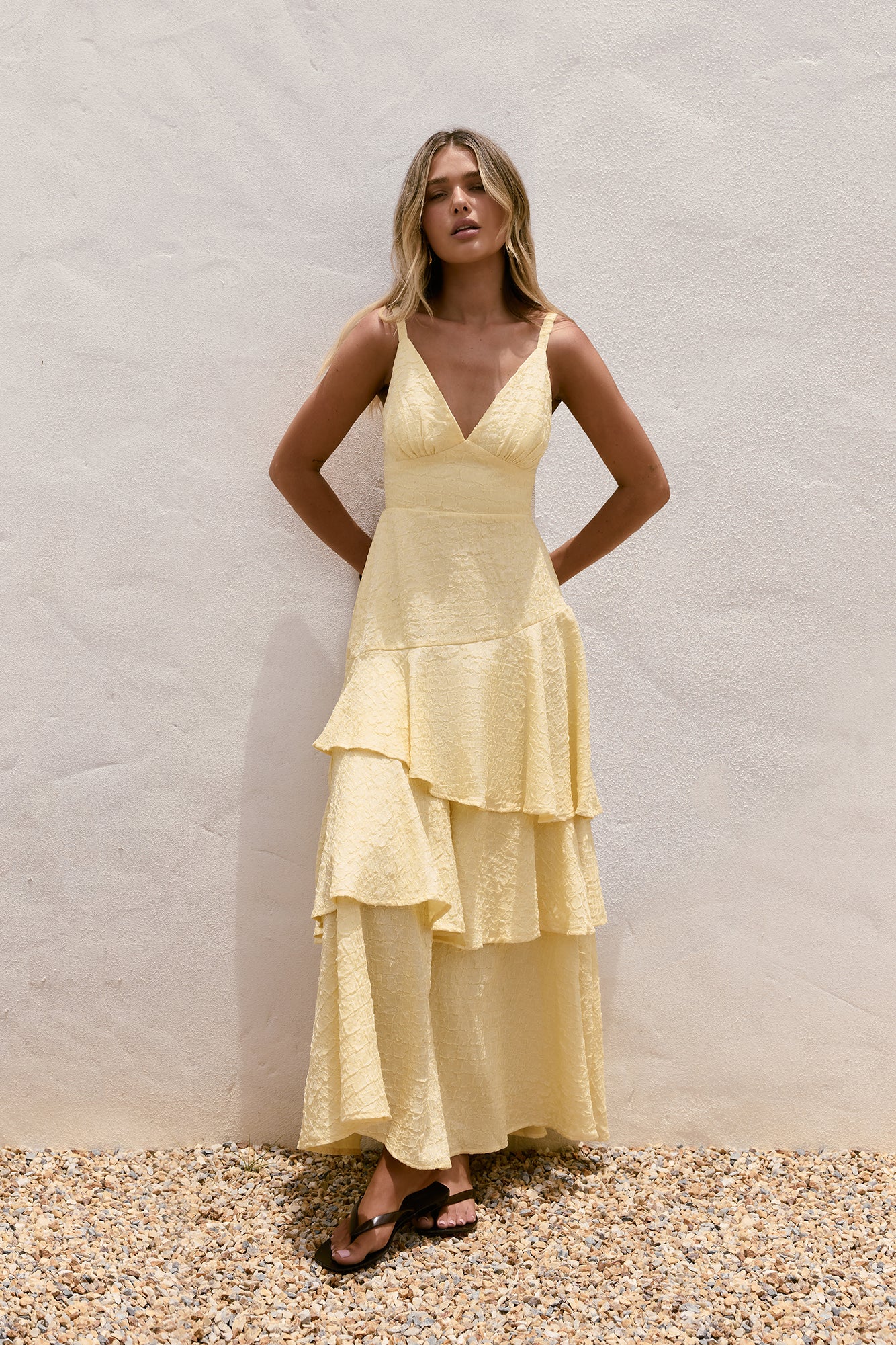 Oh Sunflower Dreams Maxi Dress Yellow - luluinthesky