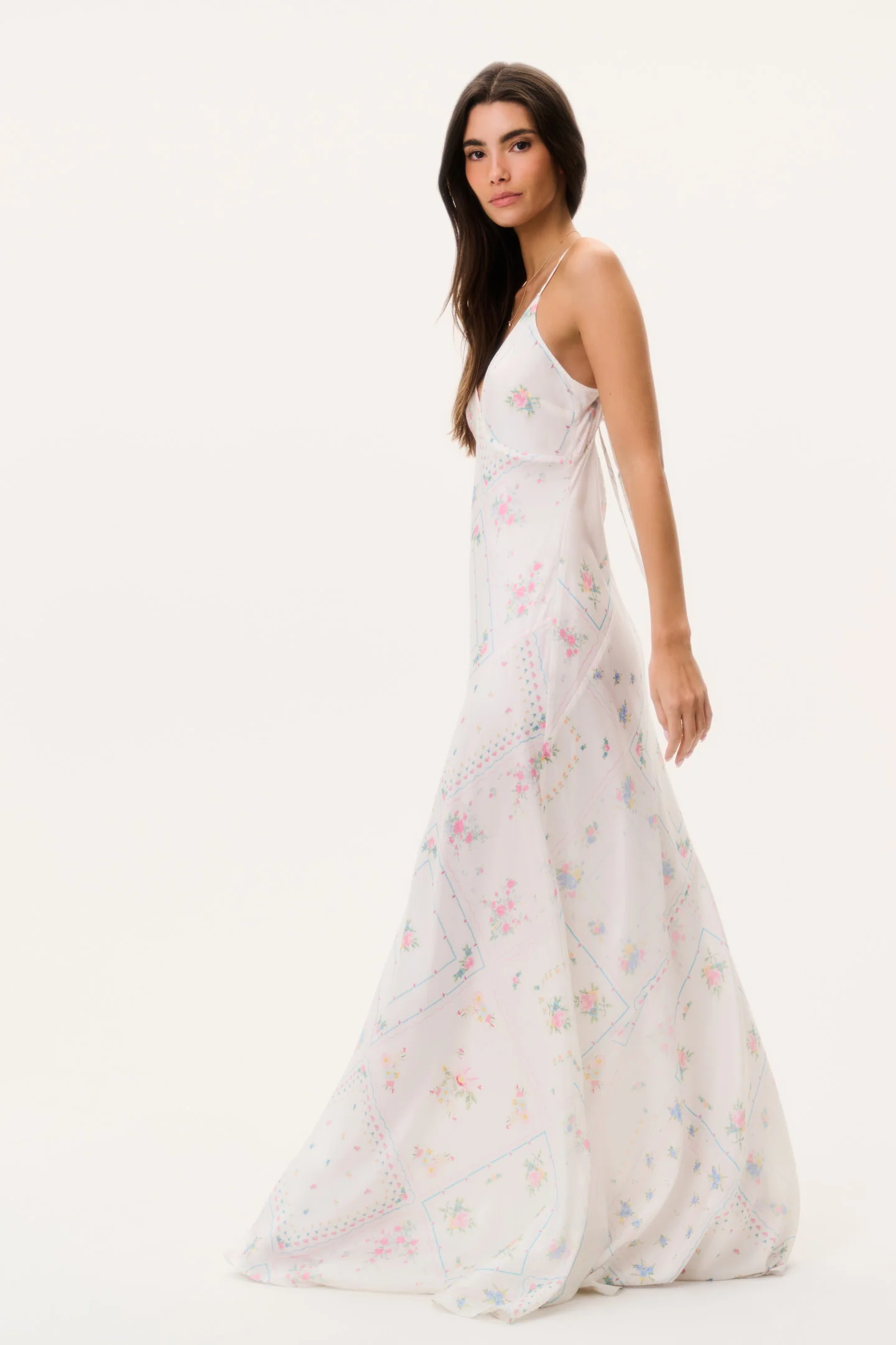 Castilla Silk Patchwork Maxi Dress