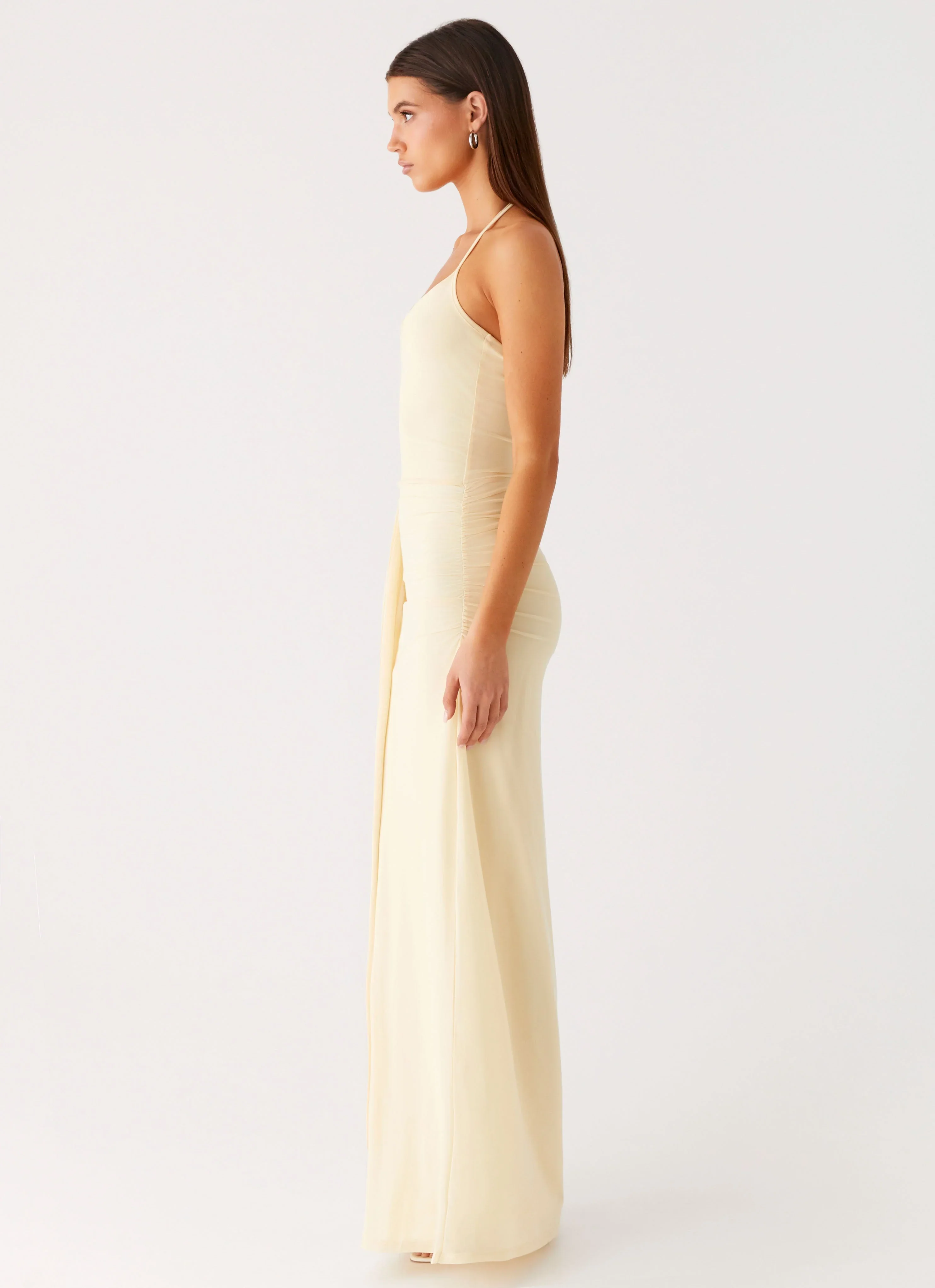 Signal Halter Maxi Dress - Sunny Yellow