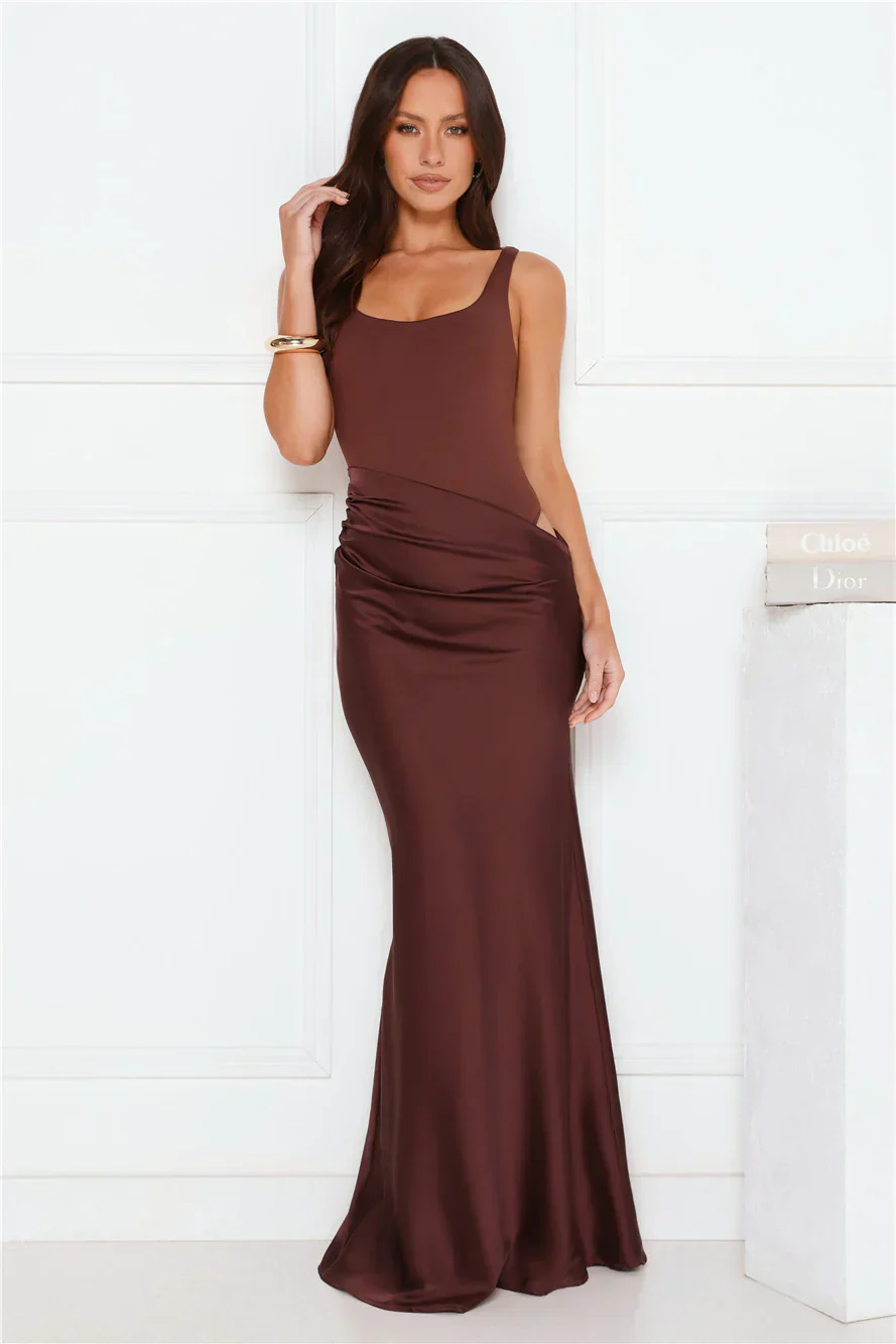 Effortlessly Yours Satin Maxi Dress