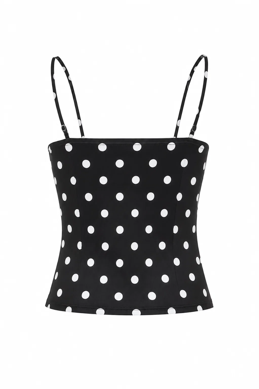 Polka Dot Lace Trim Cami Top