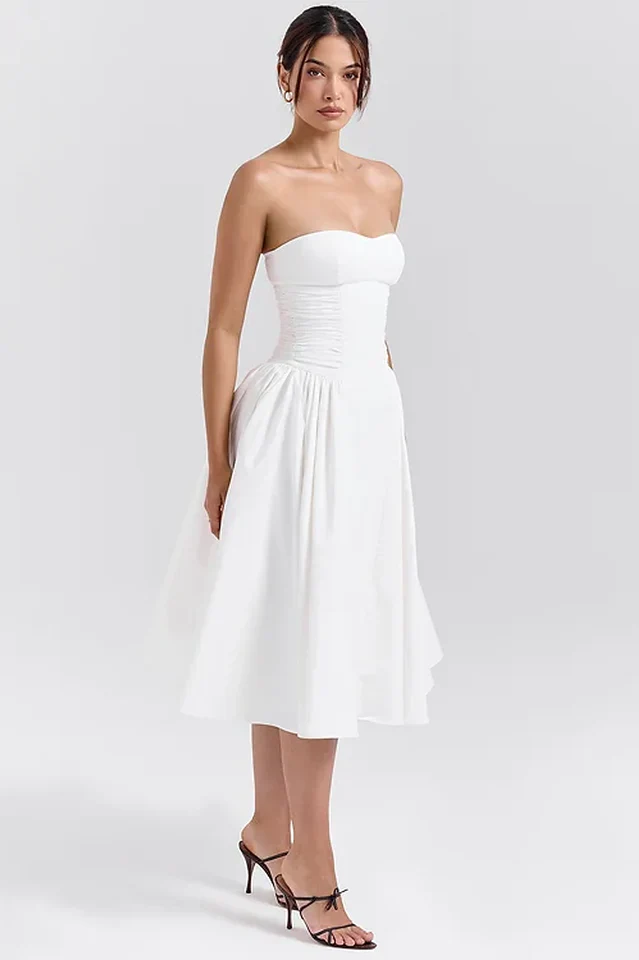 Strapless Midi Dress - luluinthesky