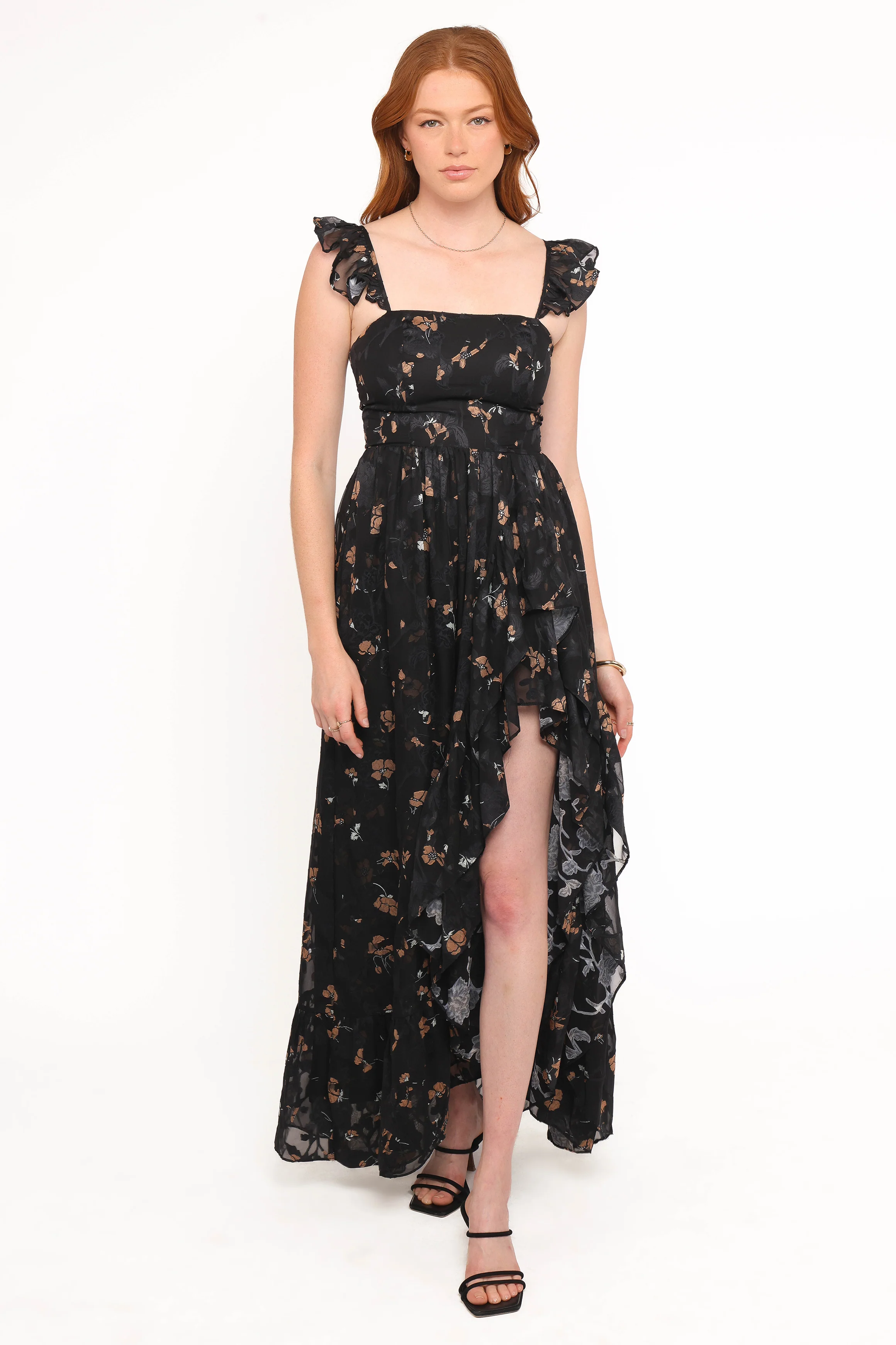Orielle Maxi Dress - Black/Beige Floral