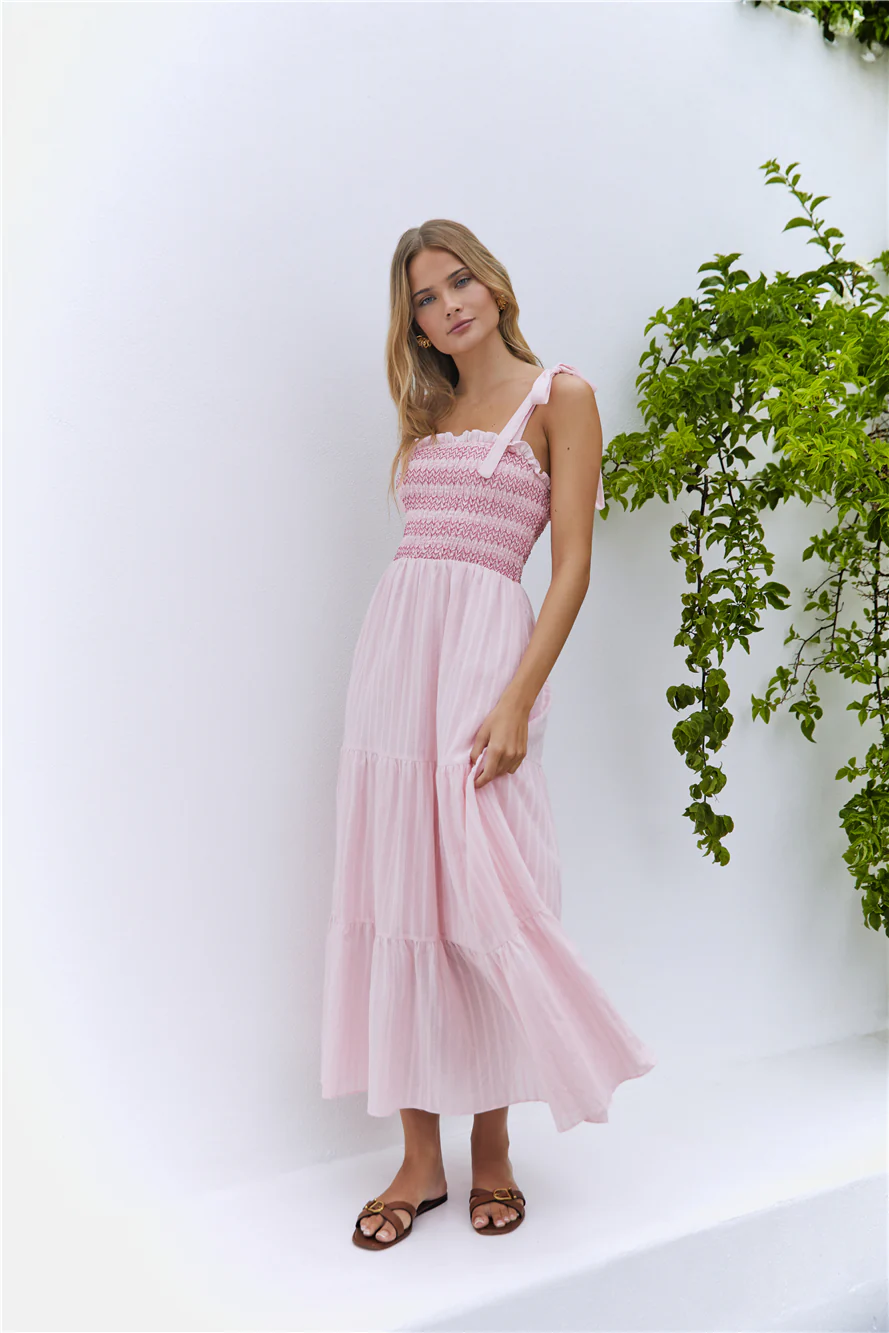 Sweet Whispers Maxi Dress Pink