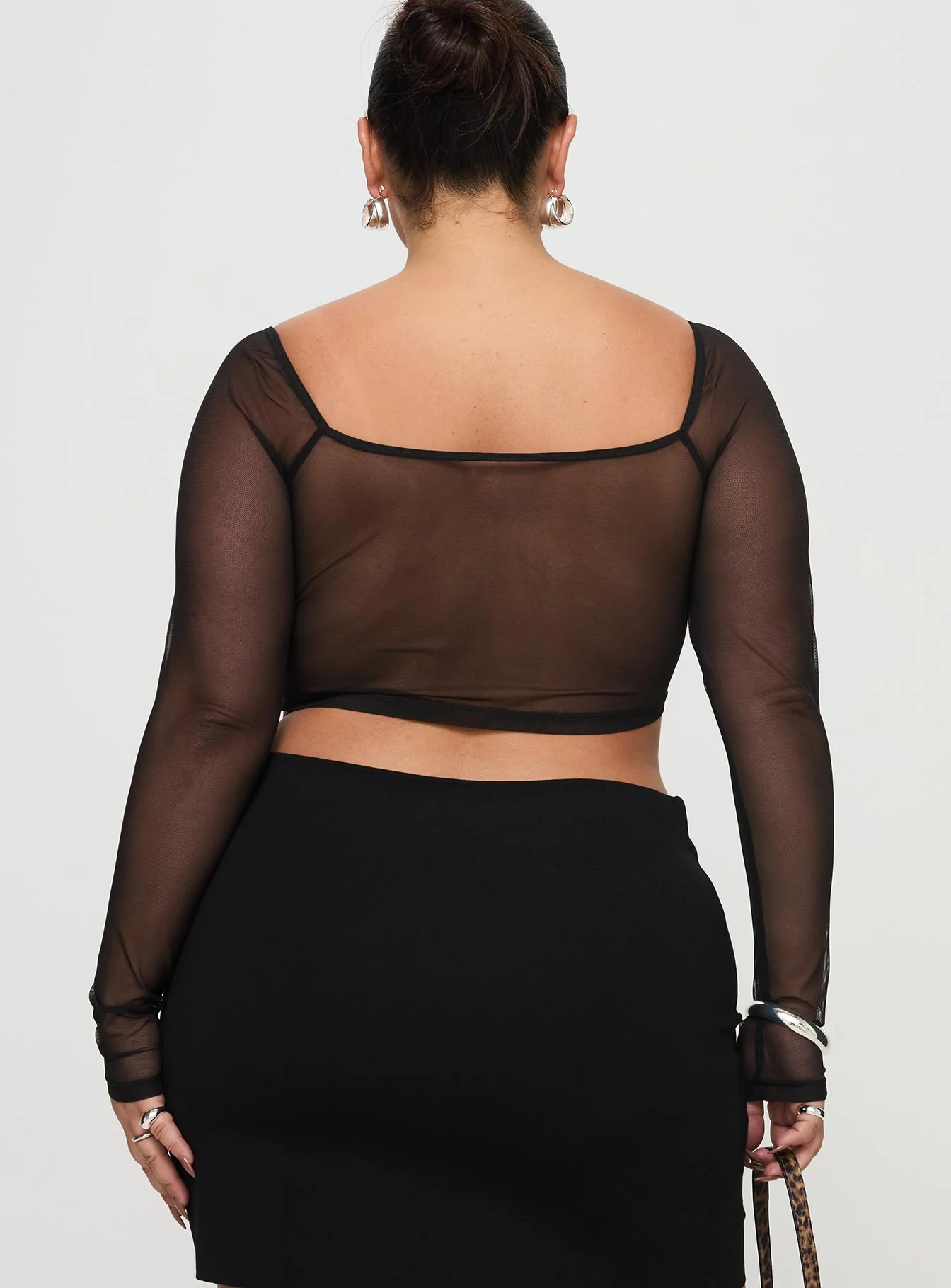 Maranta Long Sleeve Top Black Curve