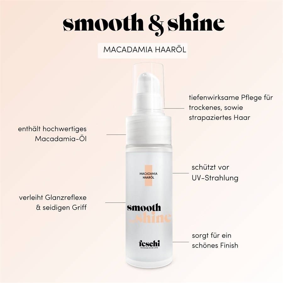 feschi smooth & shine Olejek do włosów makadamia