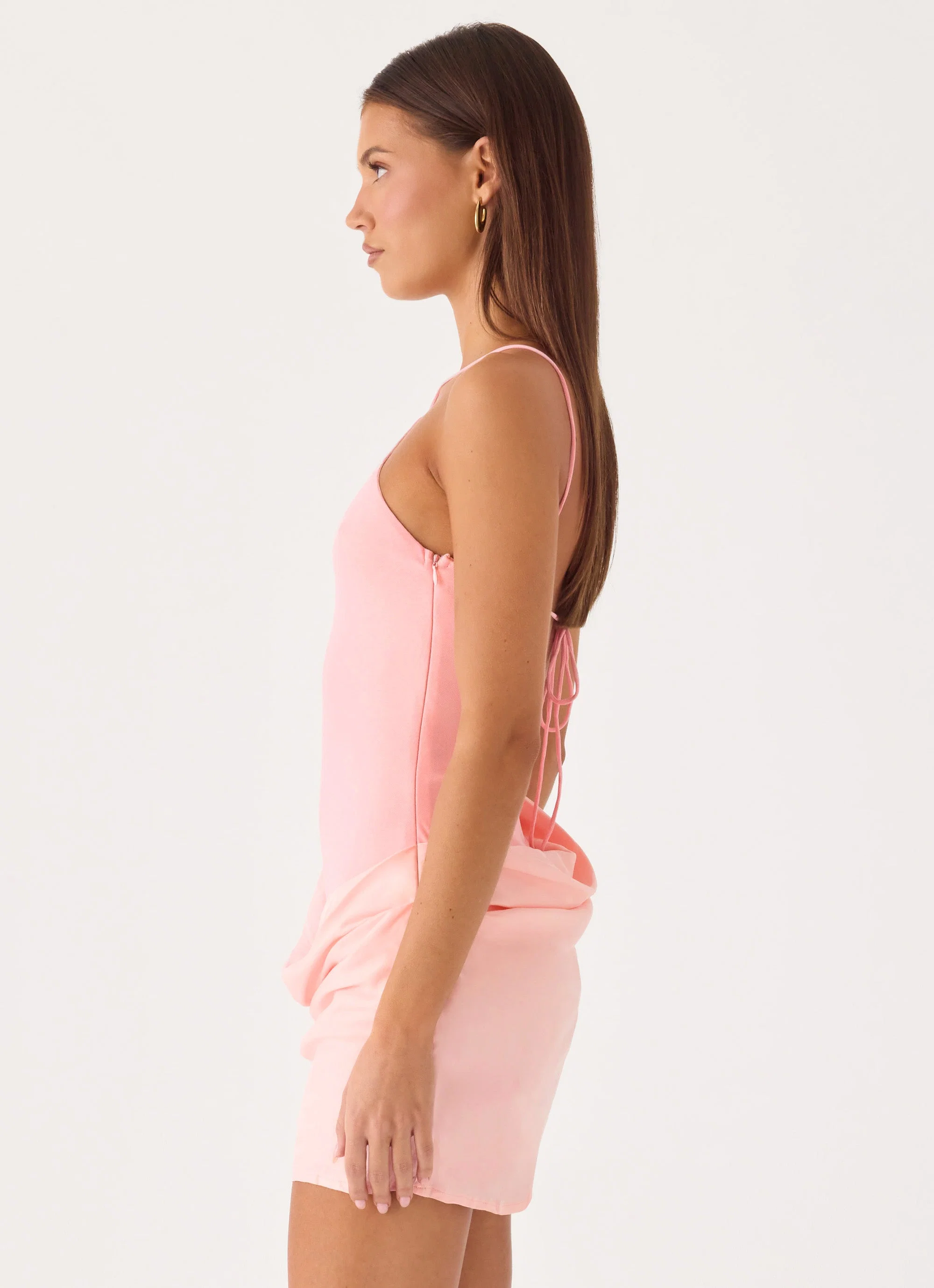Keanu Cupro Mini Dress - Pink