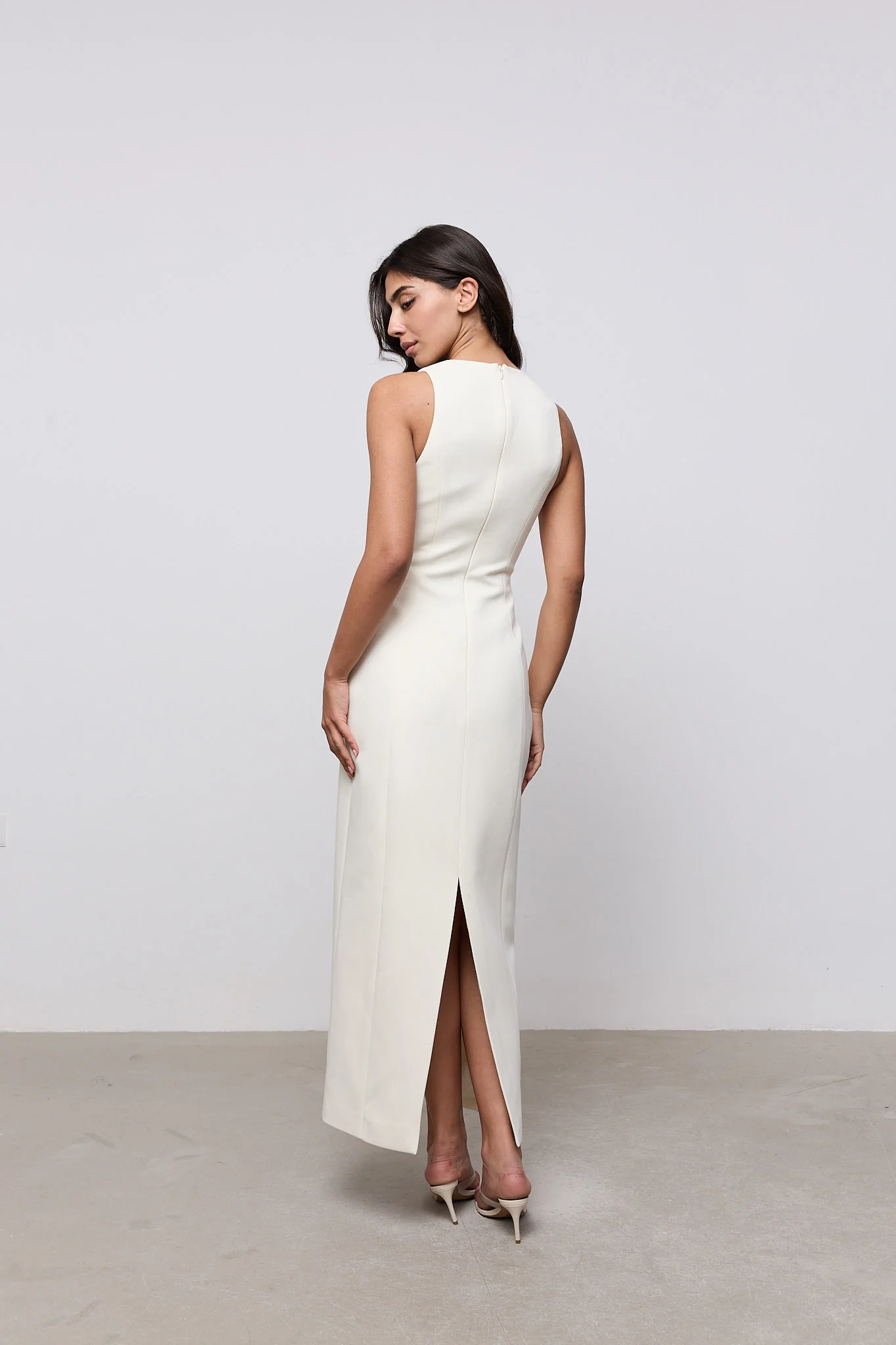 Cotton Mix Midi Dress