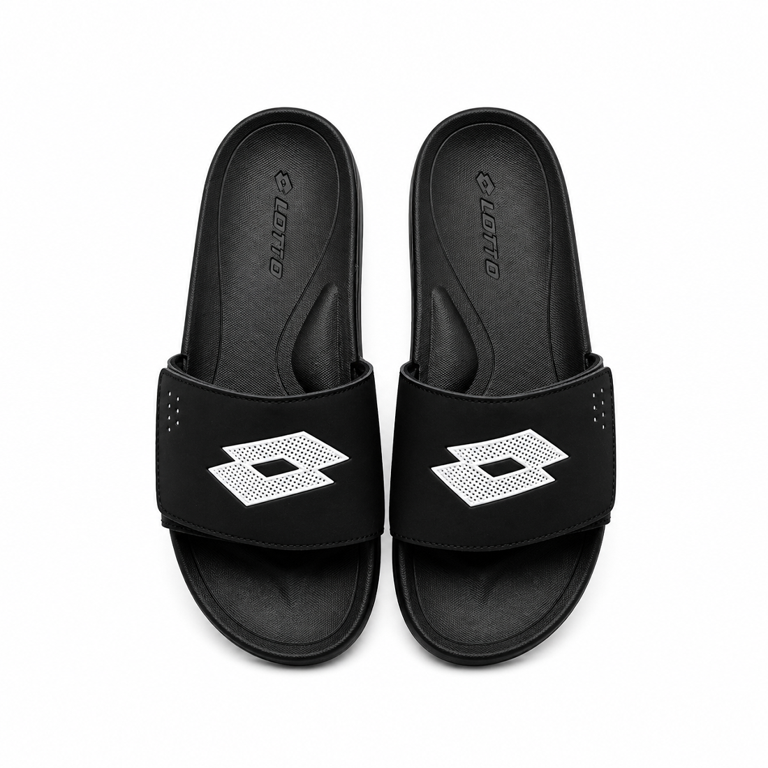 LOTTO Floxy Men's Slides Black LFSP25001-BLK