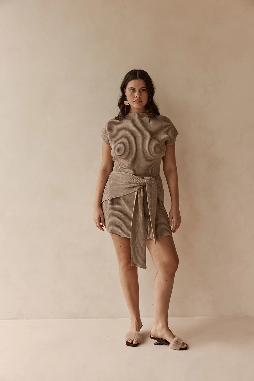 Lovina Dress - Tan