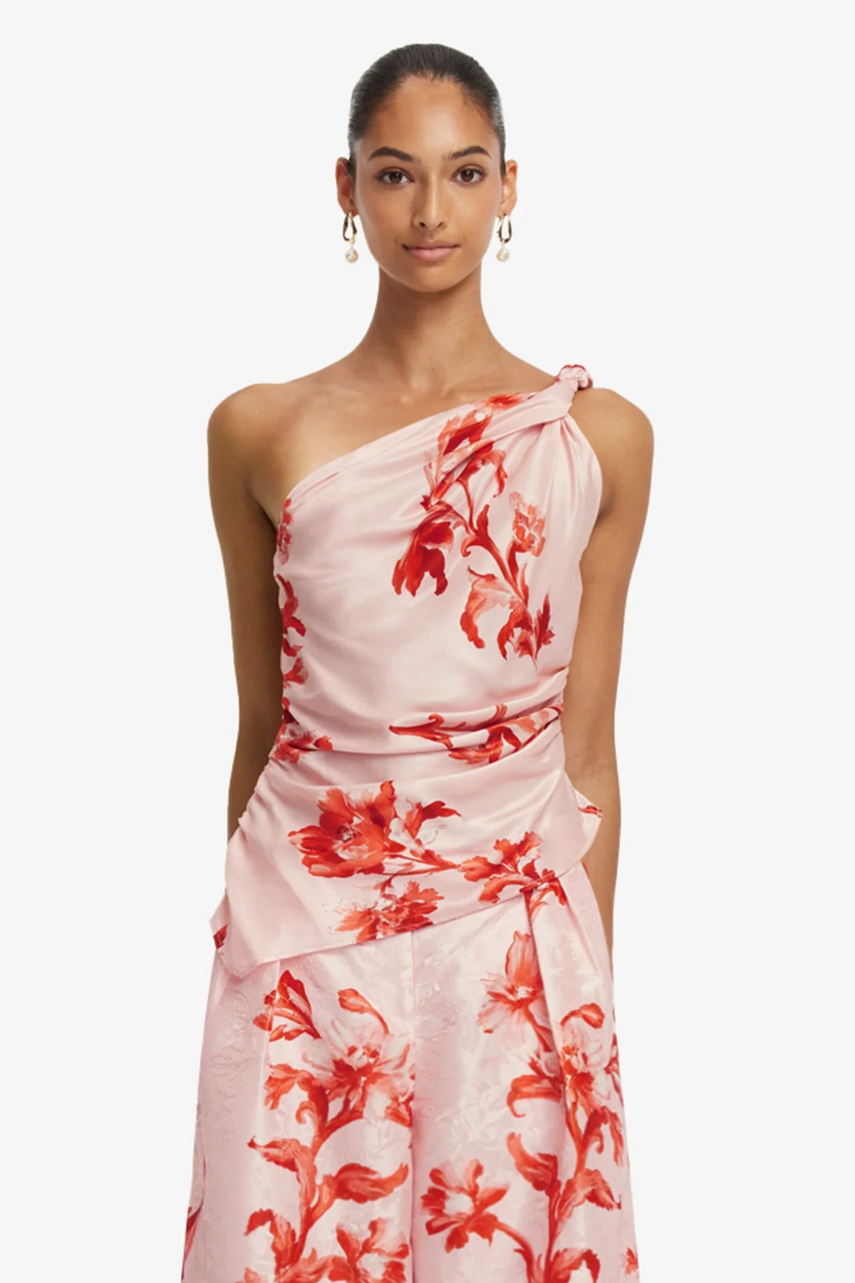 Sylvana One Shoulder Top - Magnolia Print