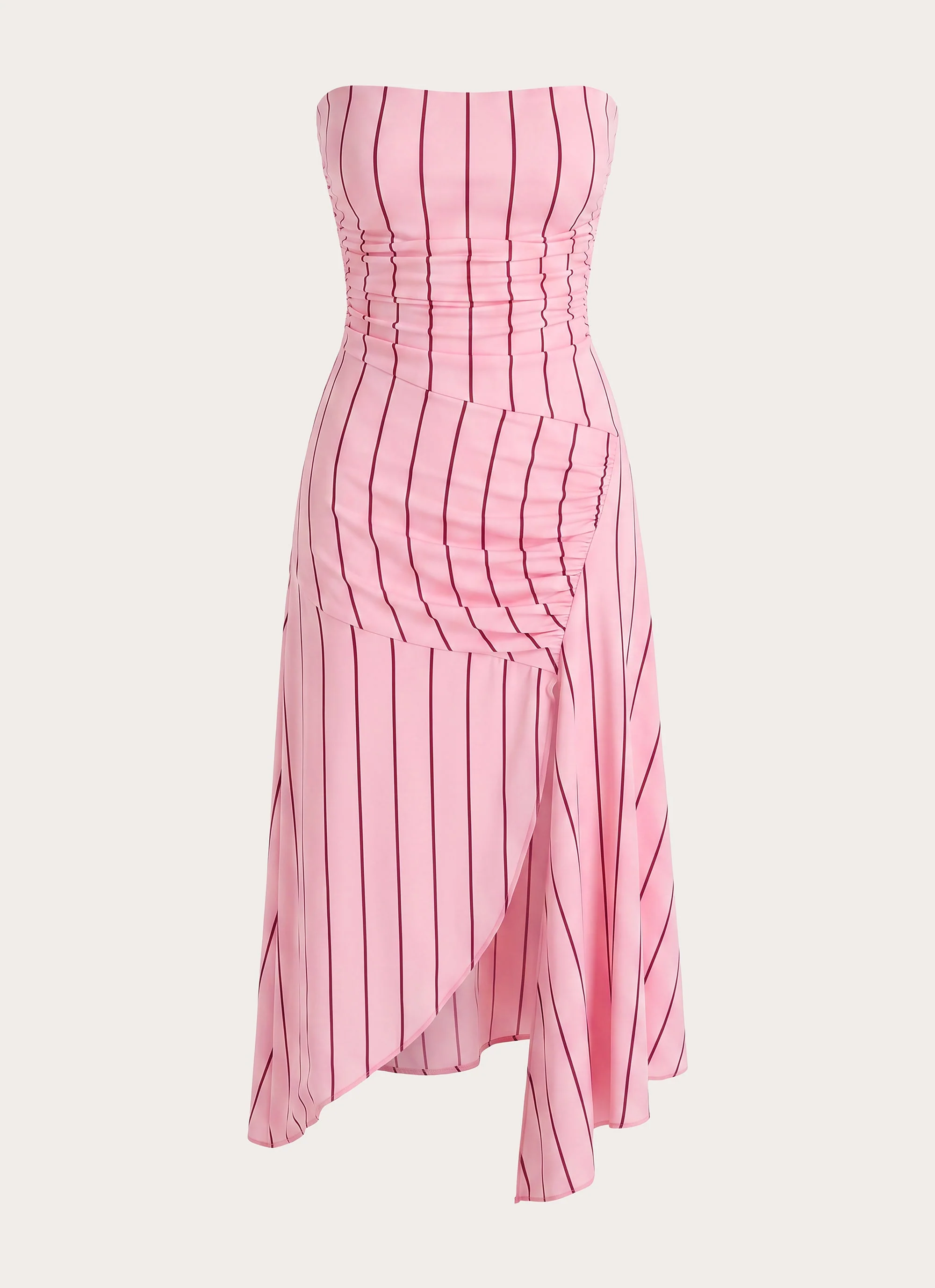 Jorvana Midi Dress - Strawberry Stripe