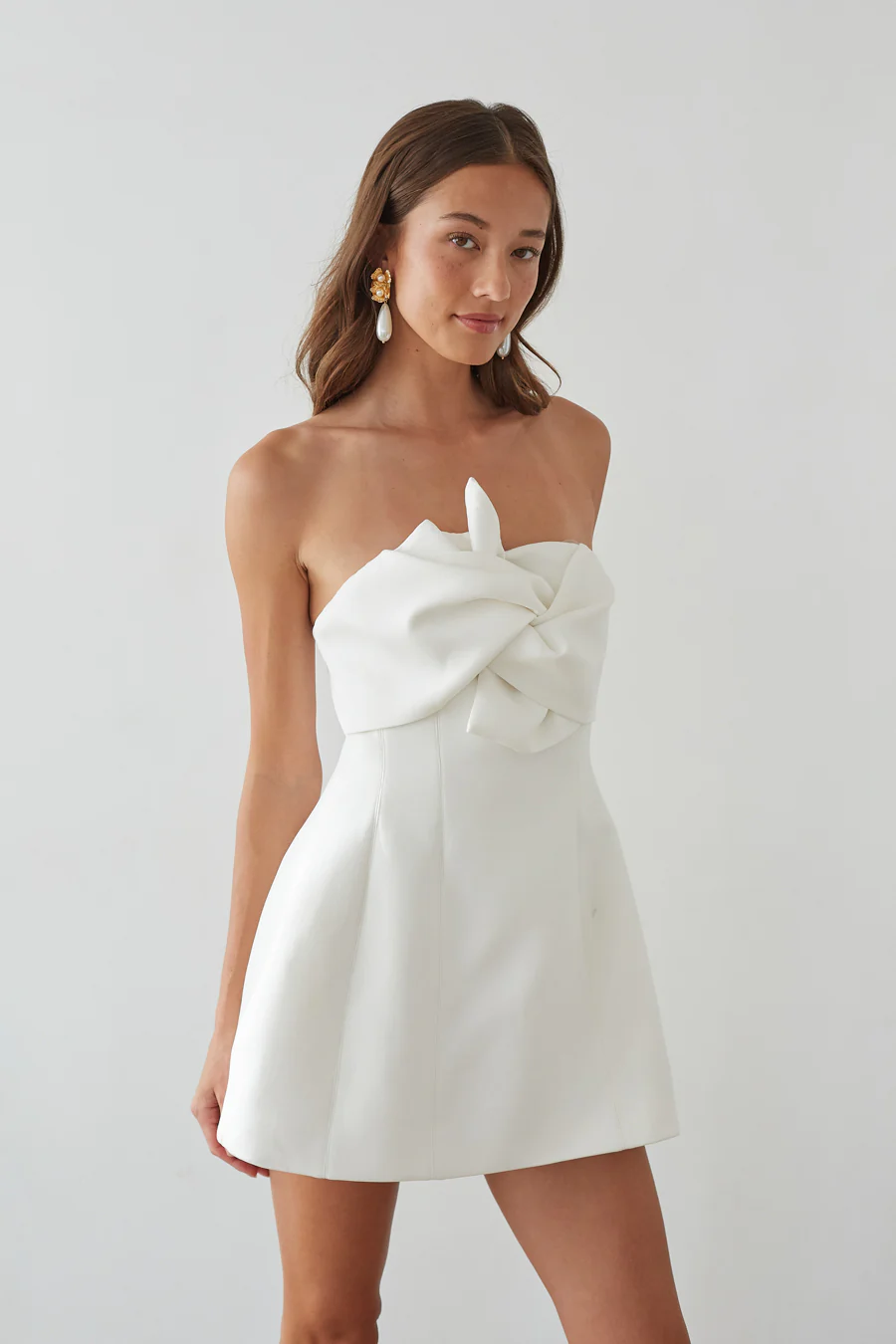 Alix Twist Front Bubble Mini Dress - luluinthesky