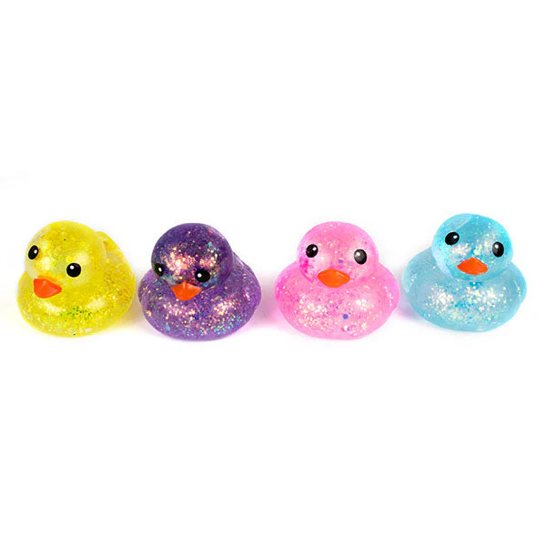 Sugah-Mals Glitter Ducks Sugar Stress Ball Squishy Fidget Toy (1pc) Color Ships Assorted