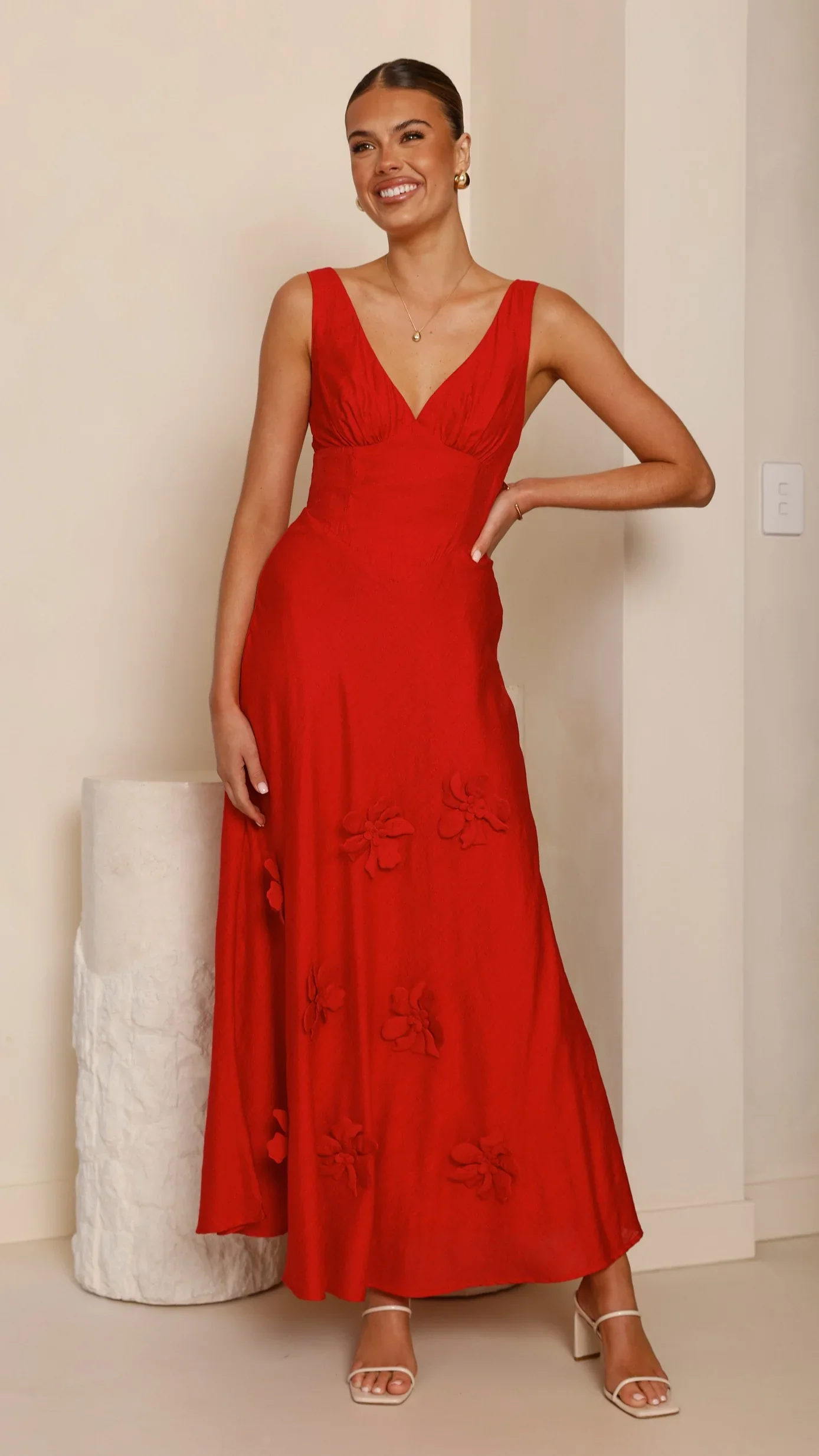 Lavara Maxi Dress - Red