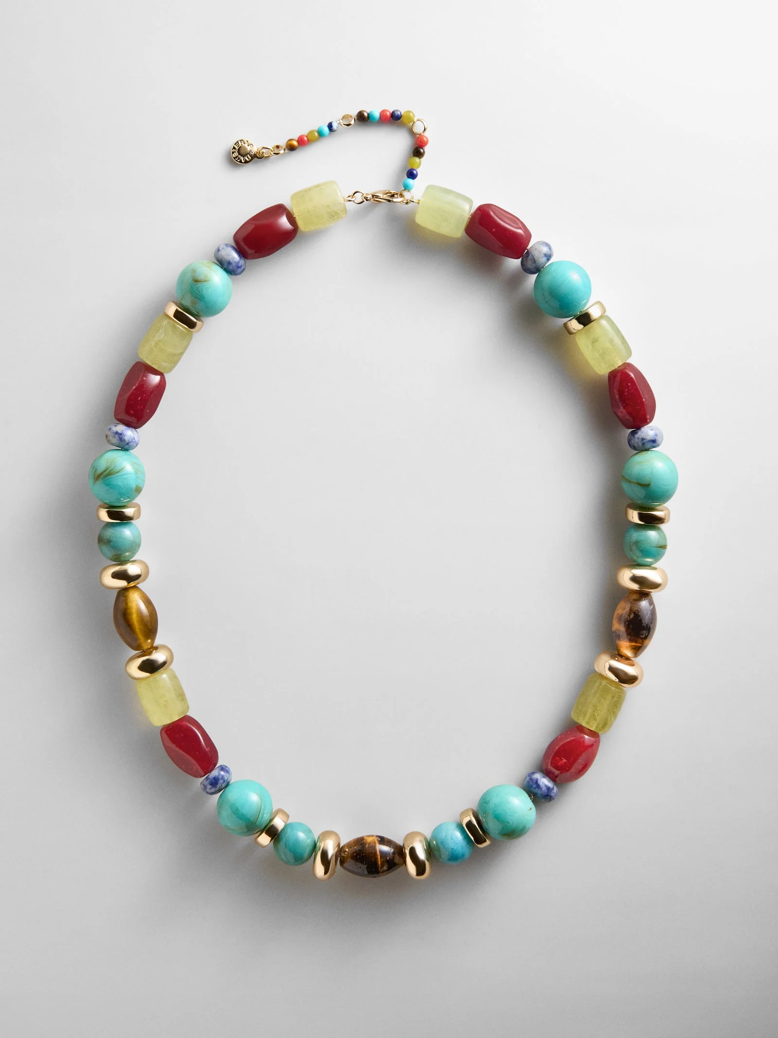 Justine Semi-Precious Beaded Necklace - Multi Bead