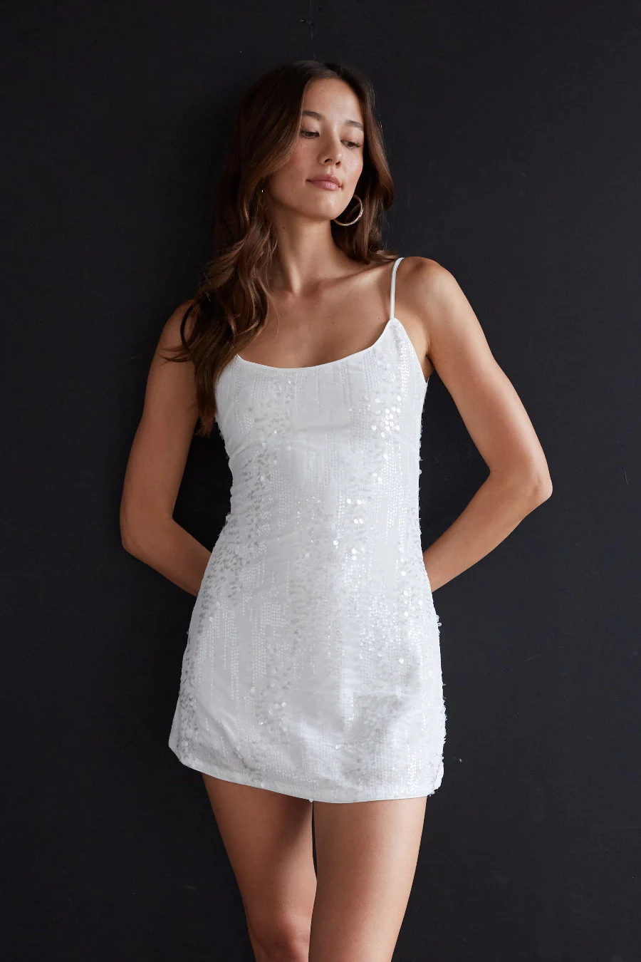 Valeria Velvet Sequin Mini Dress