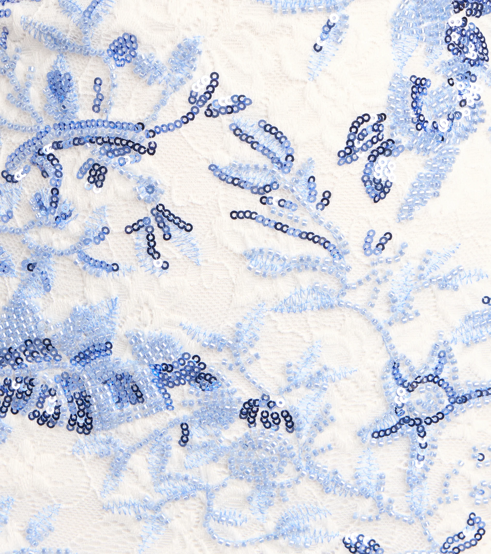 Nanci Floral Sequin Lace Mini Dress