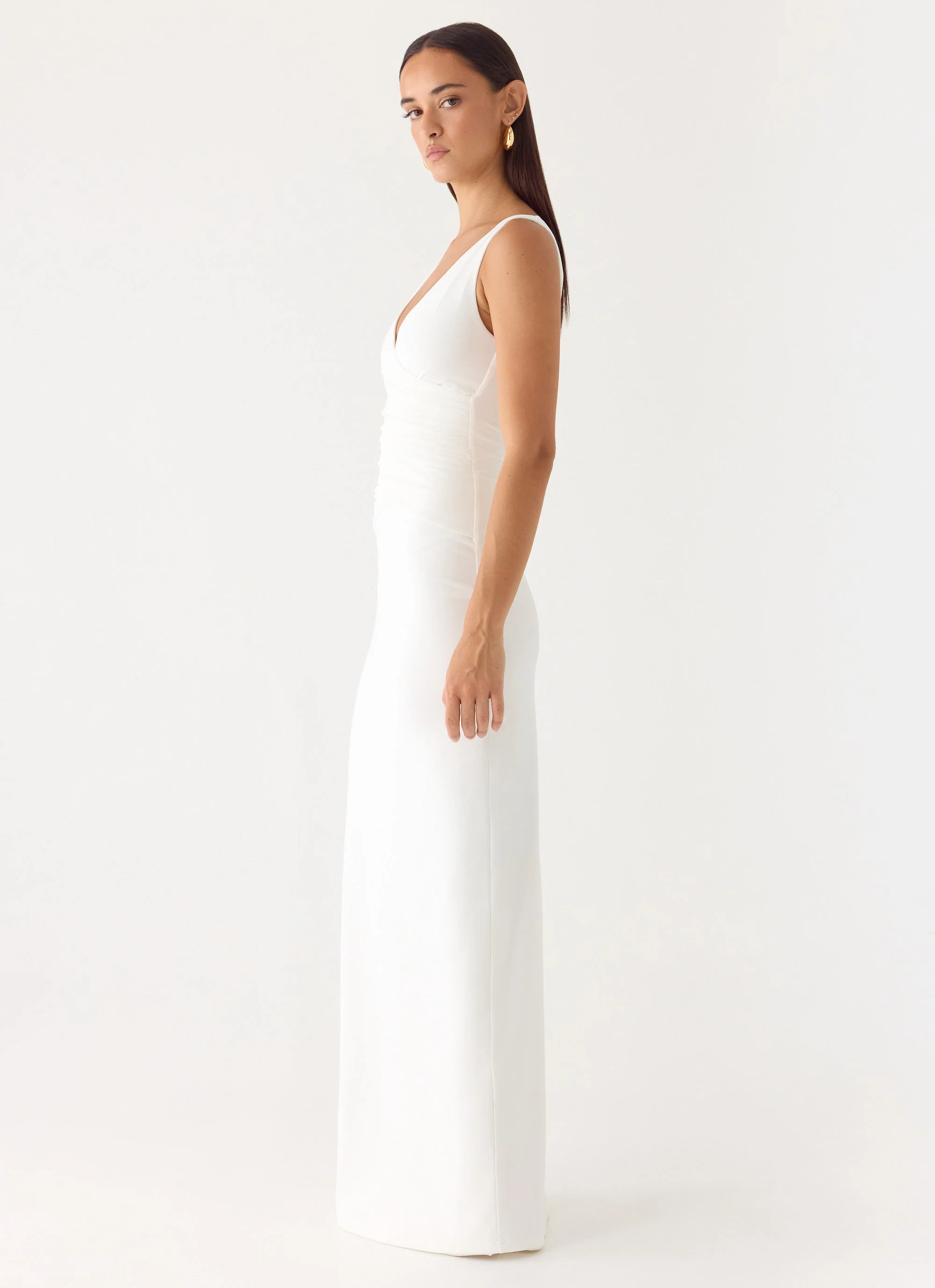 Nerine Maxi Dress - White - luluinthesky