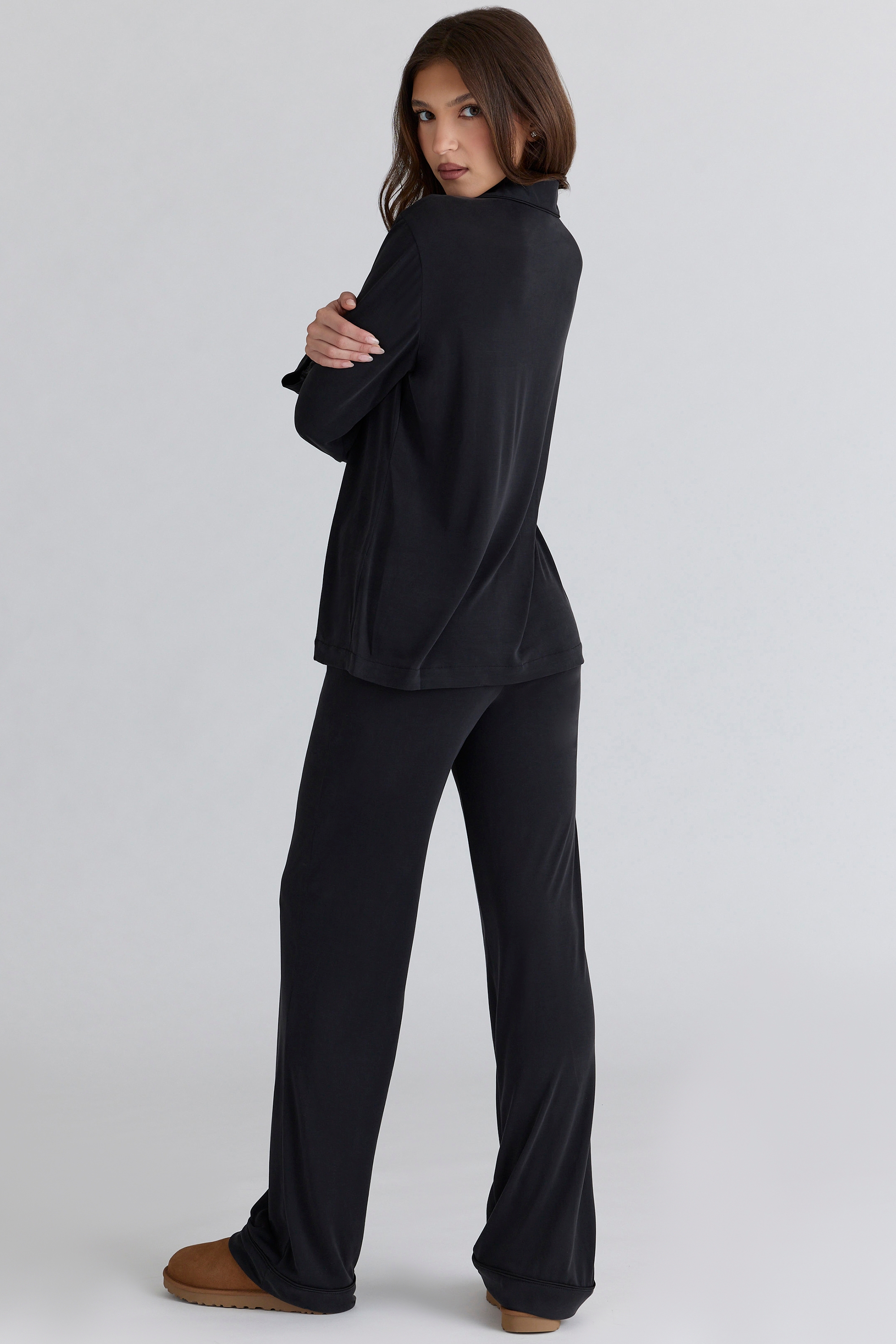 Black Soft Modal Pajama Set