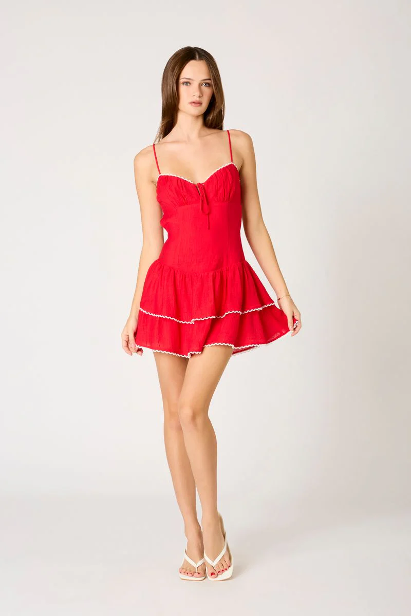 Double Layered Dropwaist Mini Dress