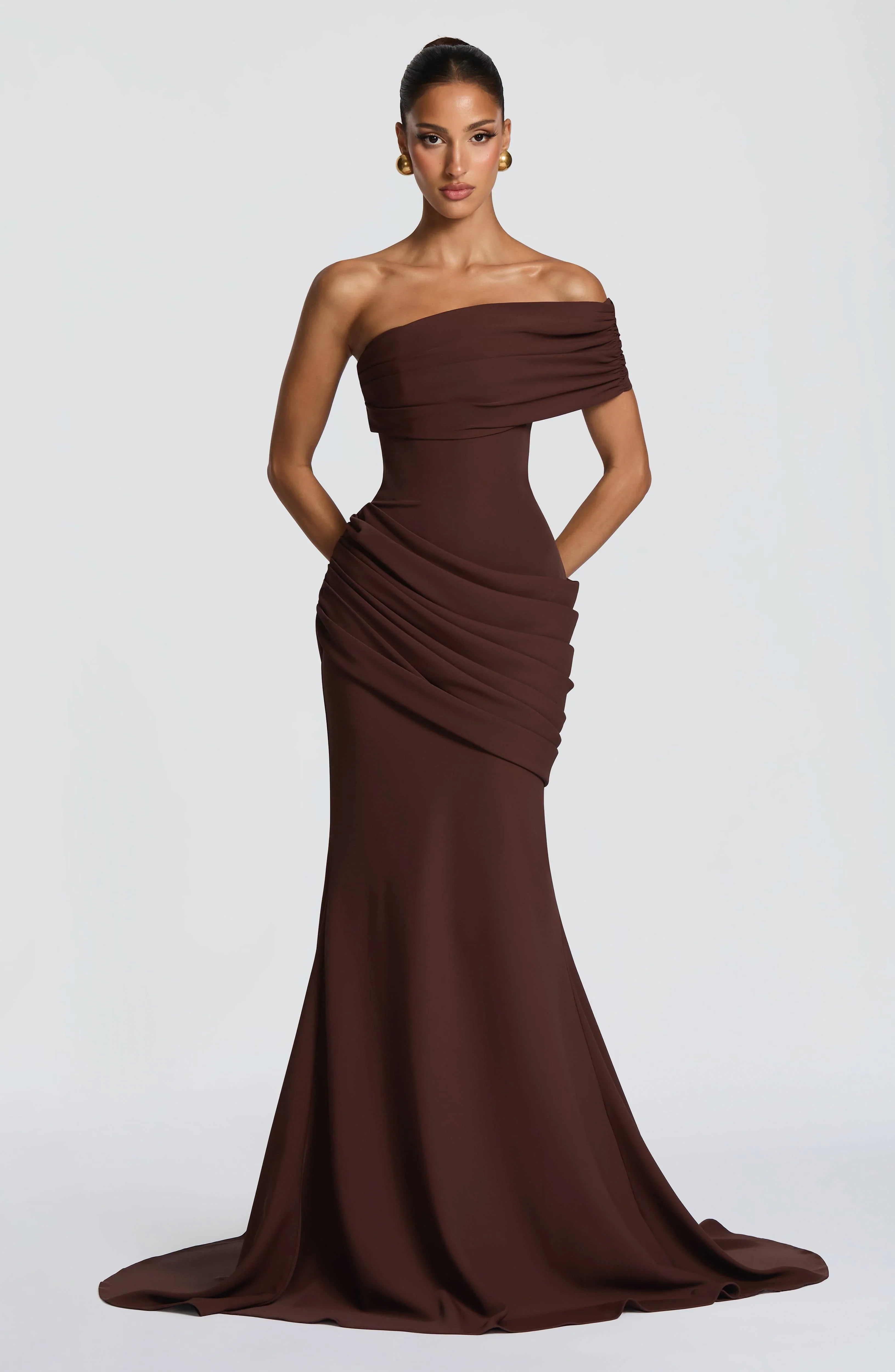 Kasia Gown - Plum Brown