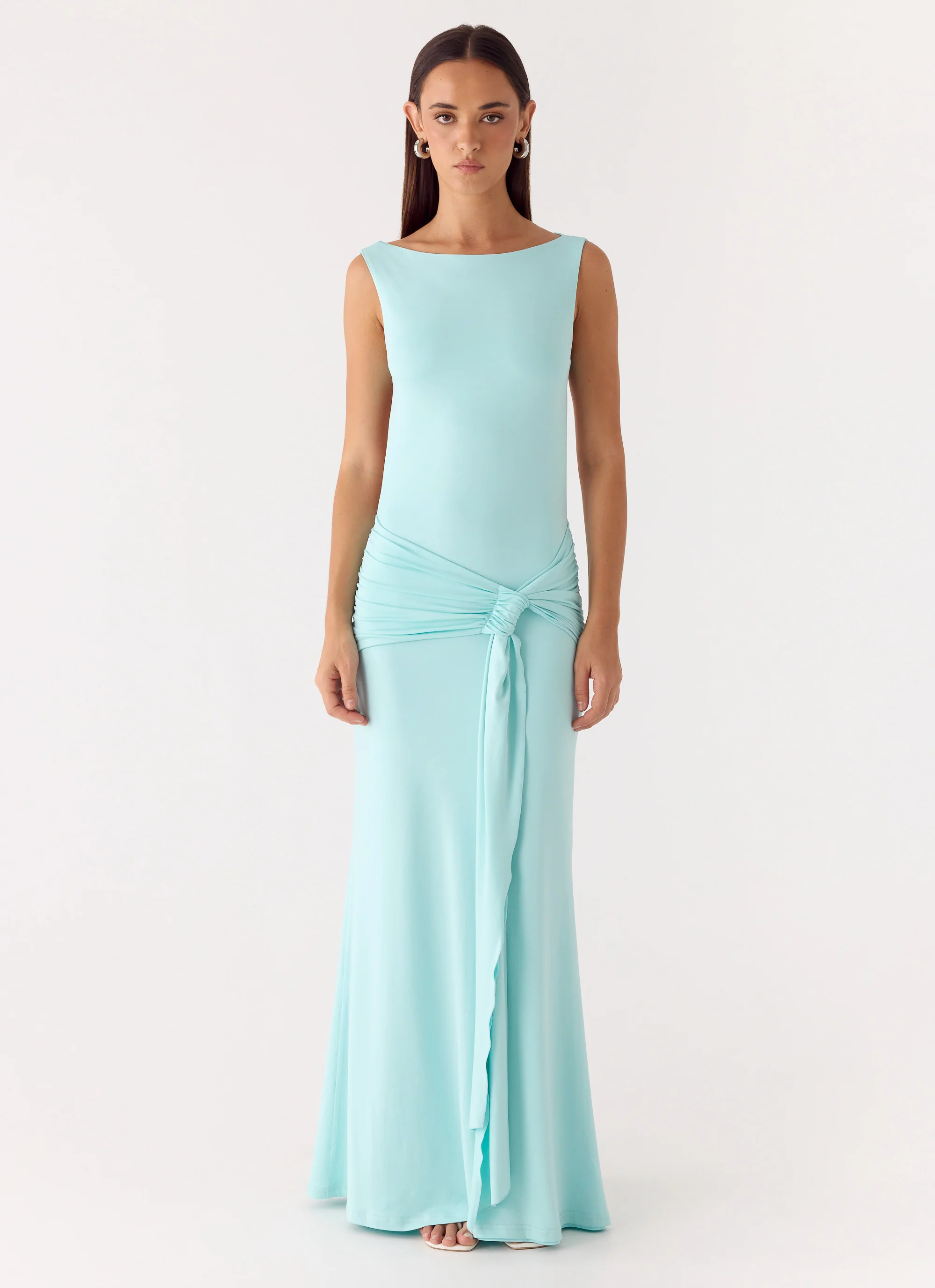 Fault Line Maxi Dress - Aqua