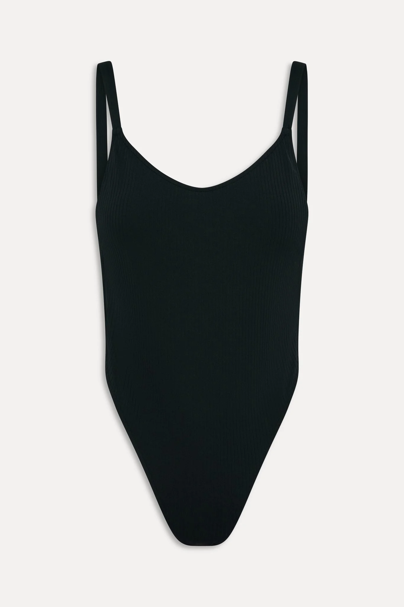 Tasha Ribbed One Piece Swimsuit - Black