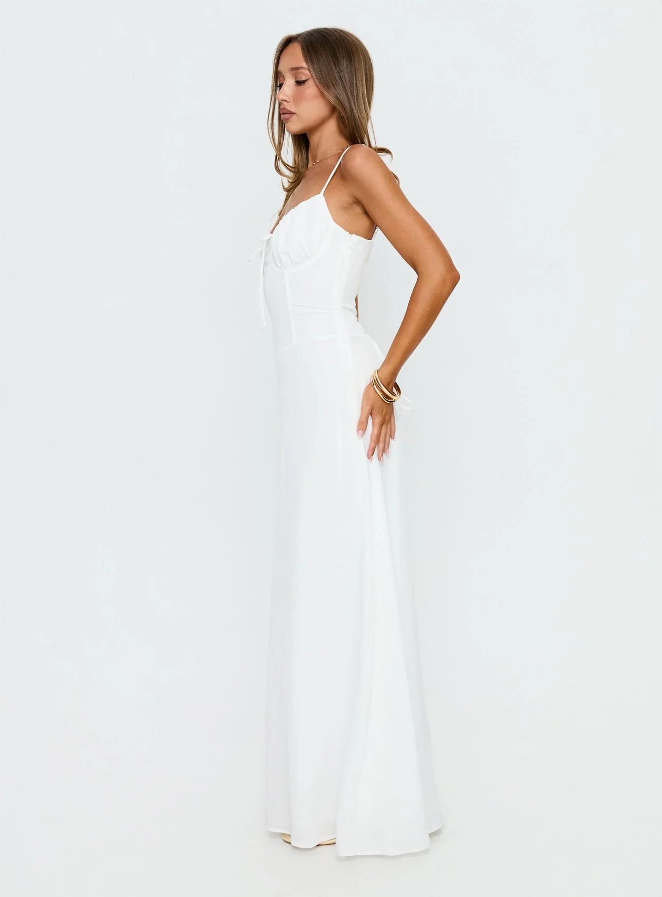 Members Only Maxi Dress White - luluinthesky
