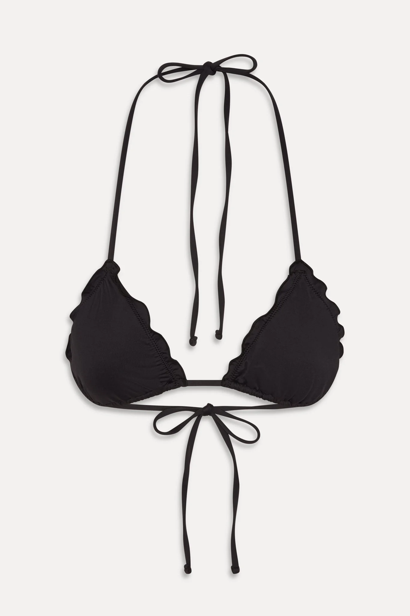 Tidal Skimpy Halter Bikini Top - Black