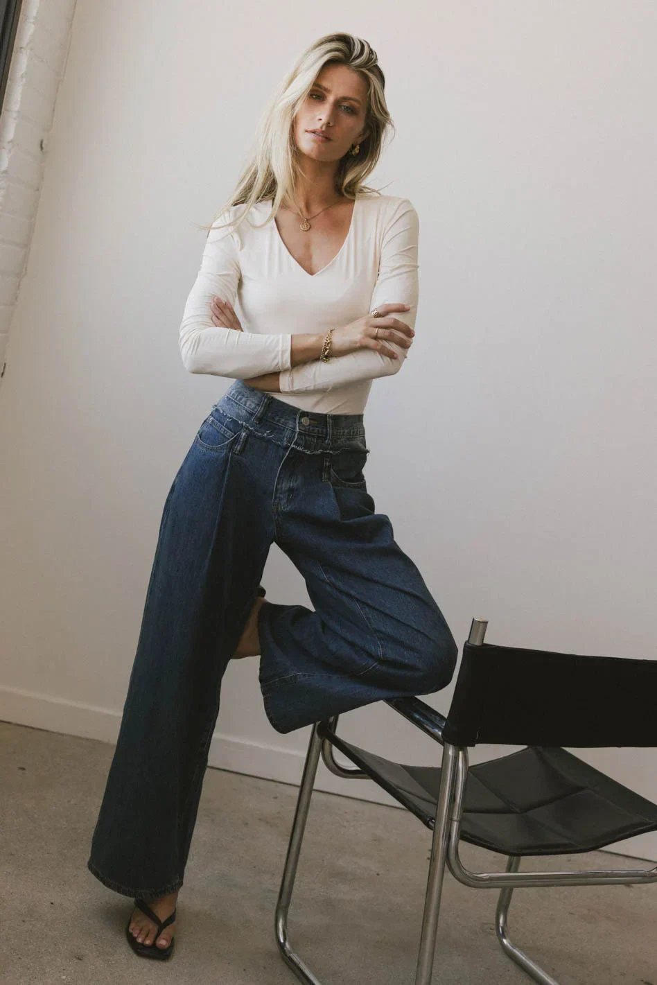 Iris Basic Top in Cream