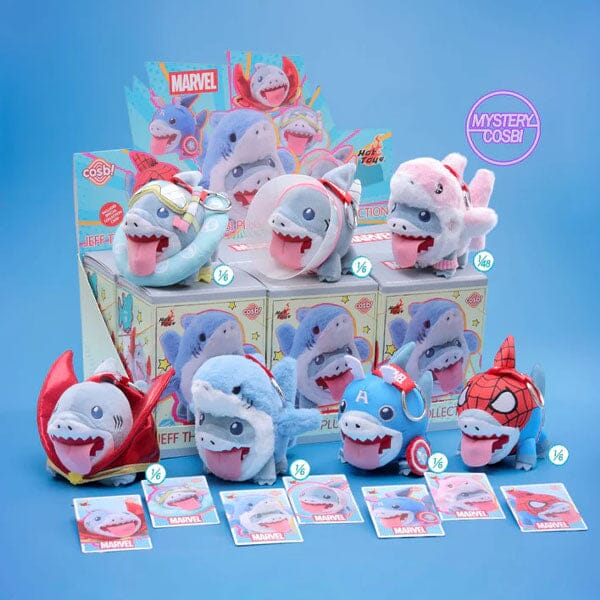 Marvel Jeff the Land Shark Cosbi Keychain Plush Toy Pendant Blind Box (1pc)